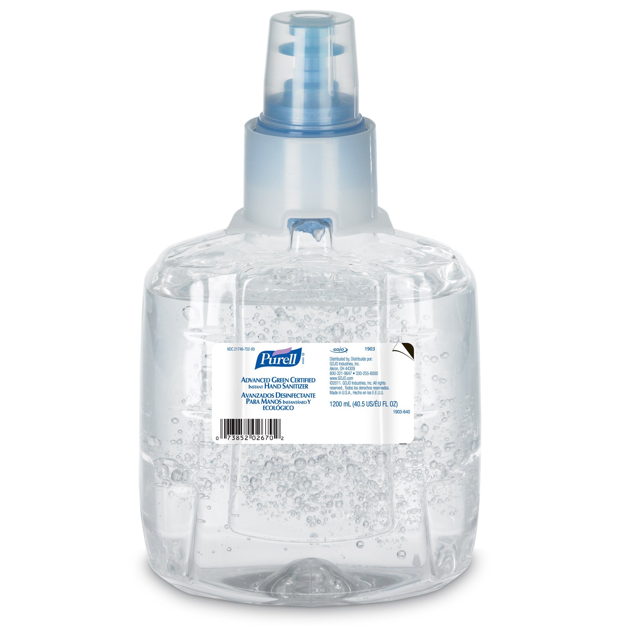 Hand Sanitizer Purell® Advanced 1,200 mL Ethyl Alcohol Gel Dispenser Refill Bottle