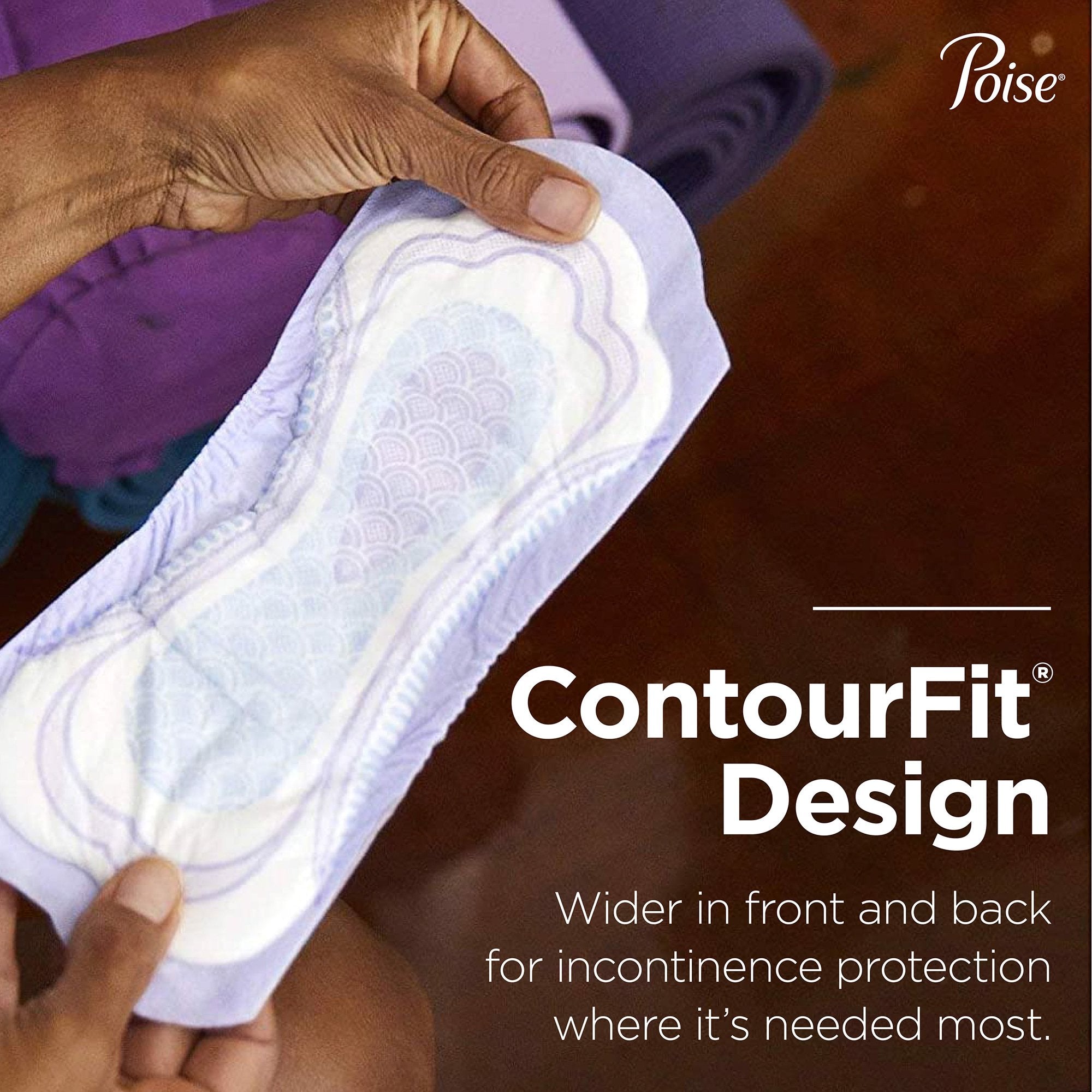 Poise Bladder Control Pad, Long, Light Absorbency, Disposable, Absorb-Loc Core, Female, One Size Fits Most (24 Units)