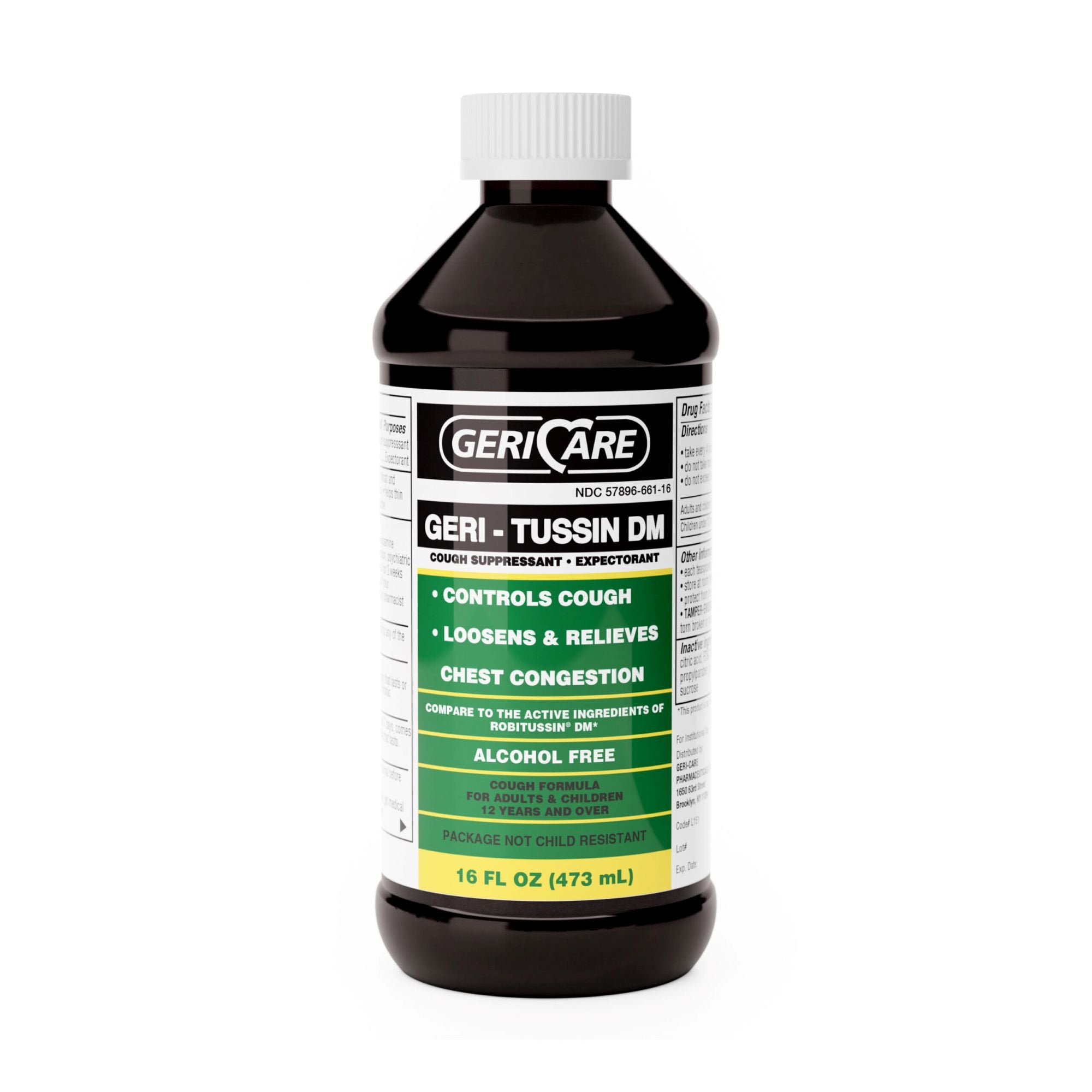 Cold and Cough Relief Geri-Care® 100 mg - 10 mg / 5 mL Strength Syrup 16 oz.