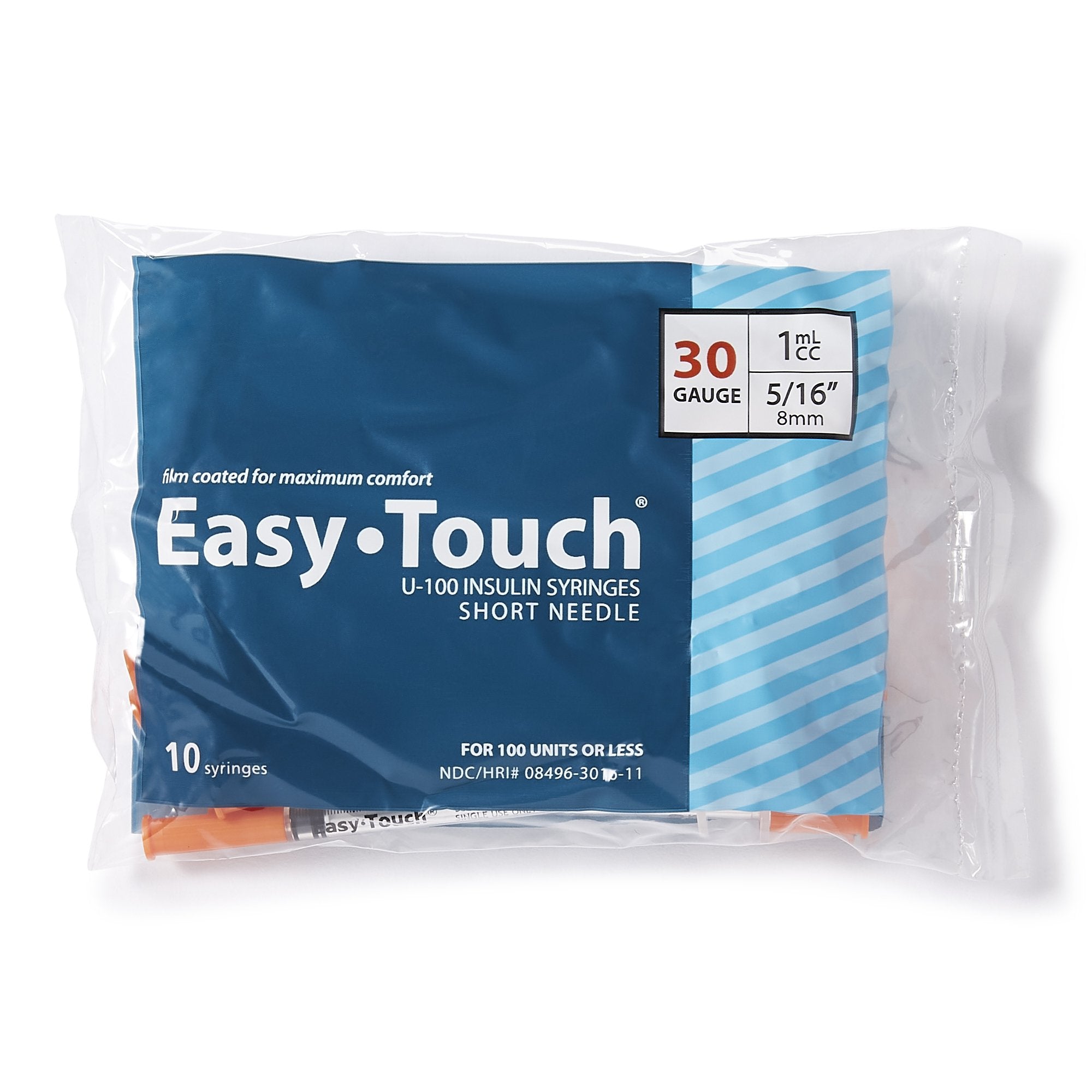 Standard Insulin Syringe with Needle EasyTouch™ 1 mL 5/16 Inch 30 Gauge NonSafety Thin Wall - image 2