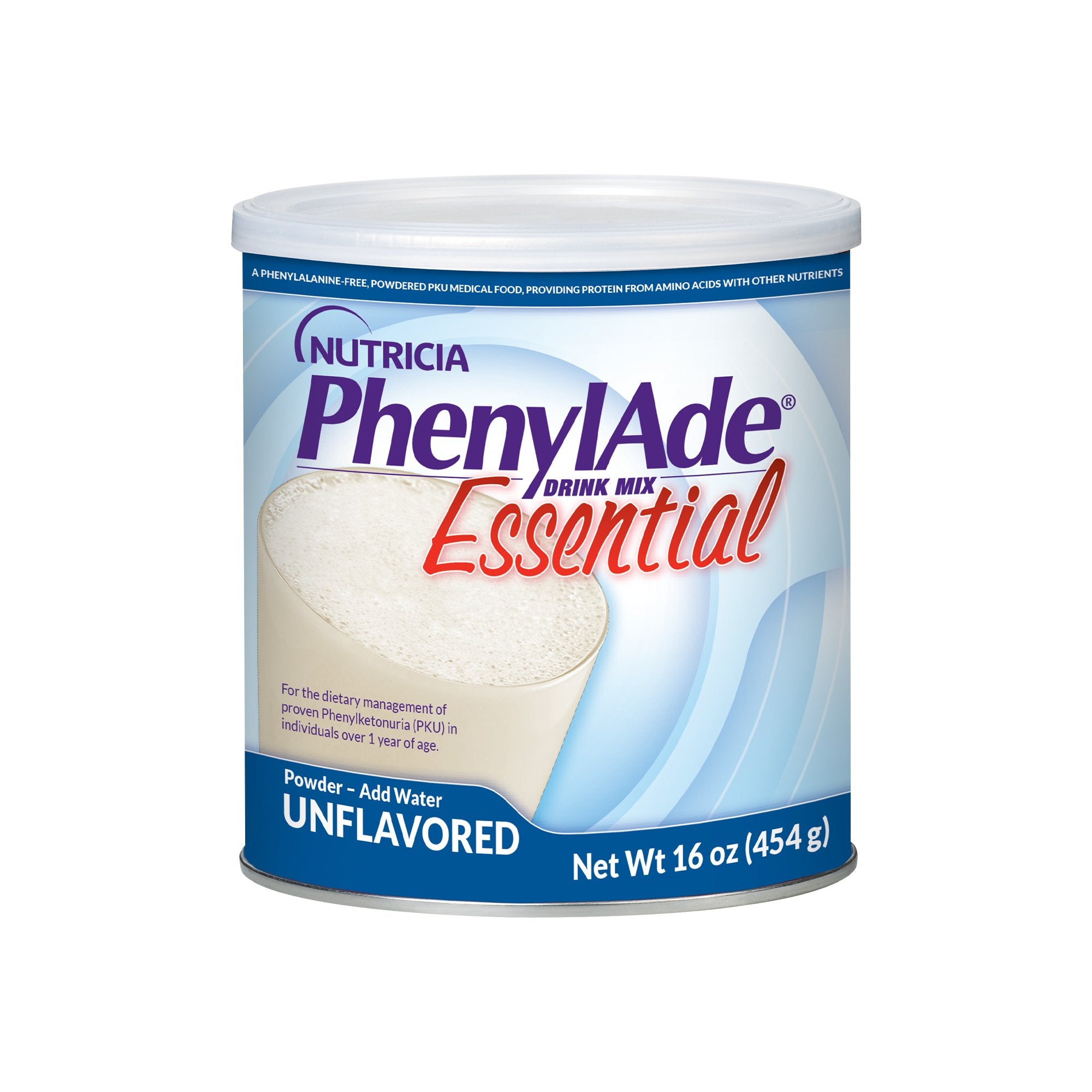 Oral Supplement PhenylAde® Unflavored Powder 16 oz. / 454 Gram Canister