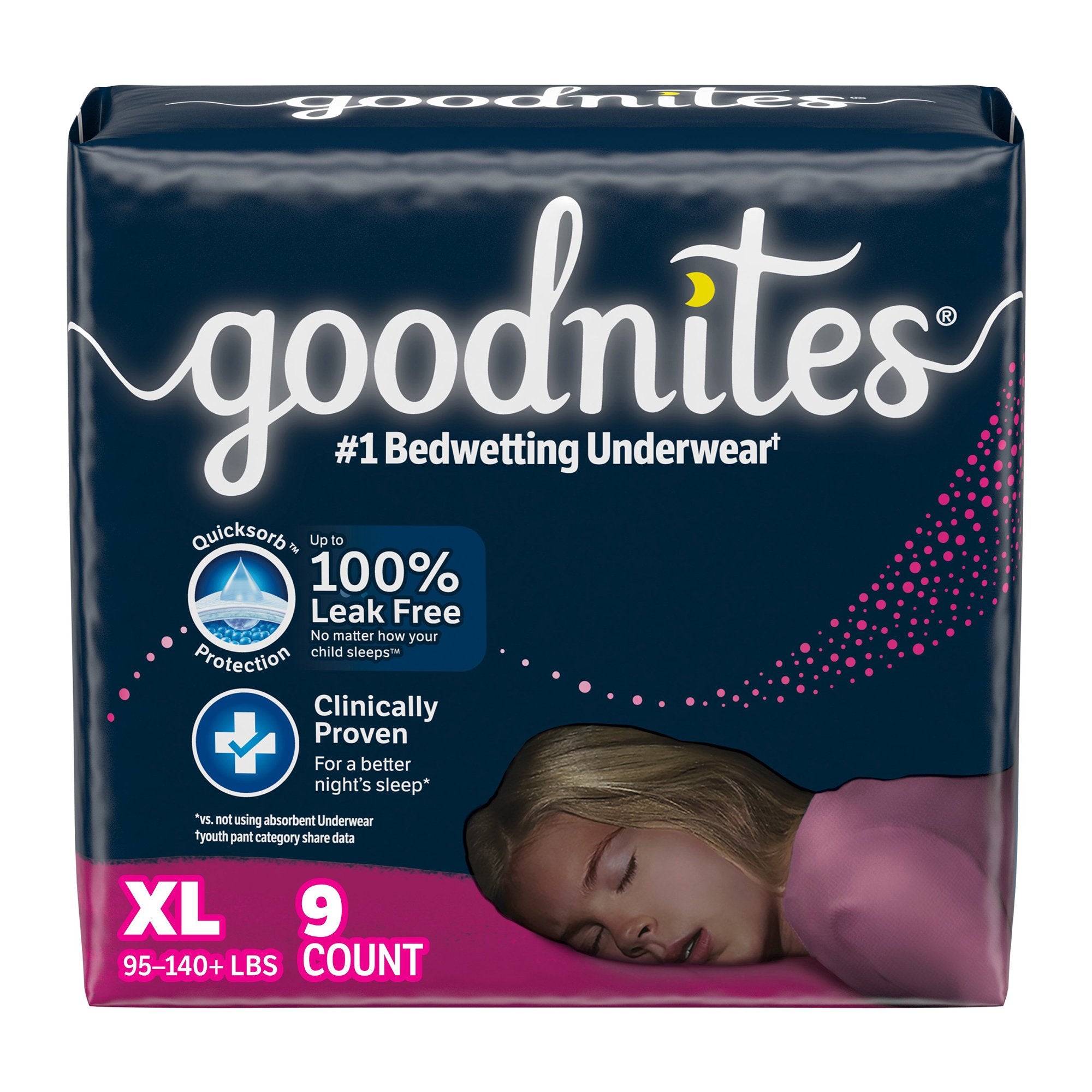 Female Youth Absorbent Underwear GoodNites® Pull On with Tear Away Seams X-Large Disposable Heavy Absorbency