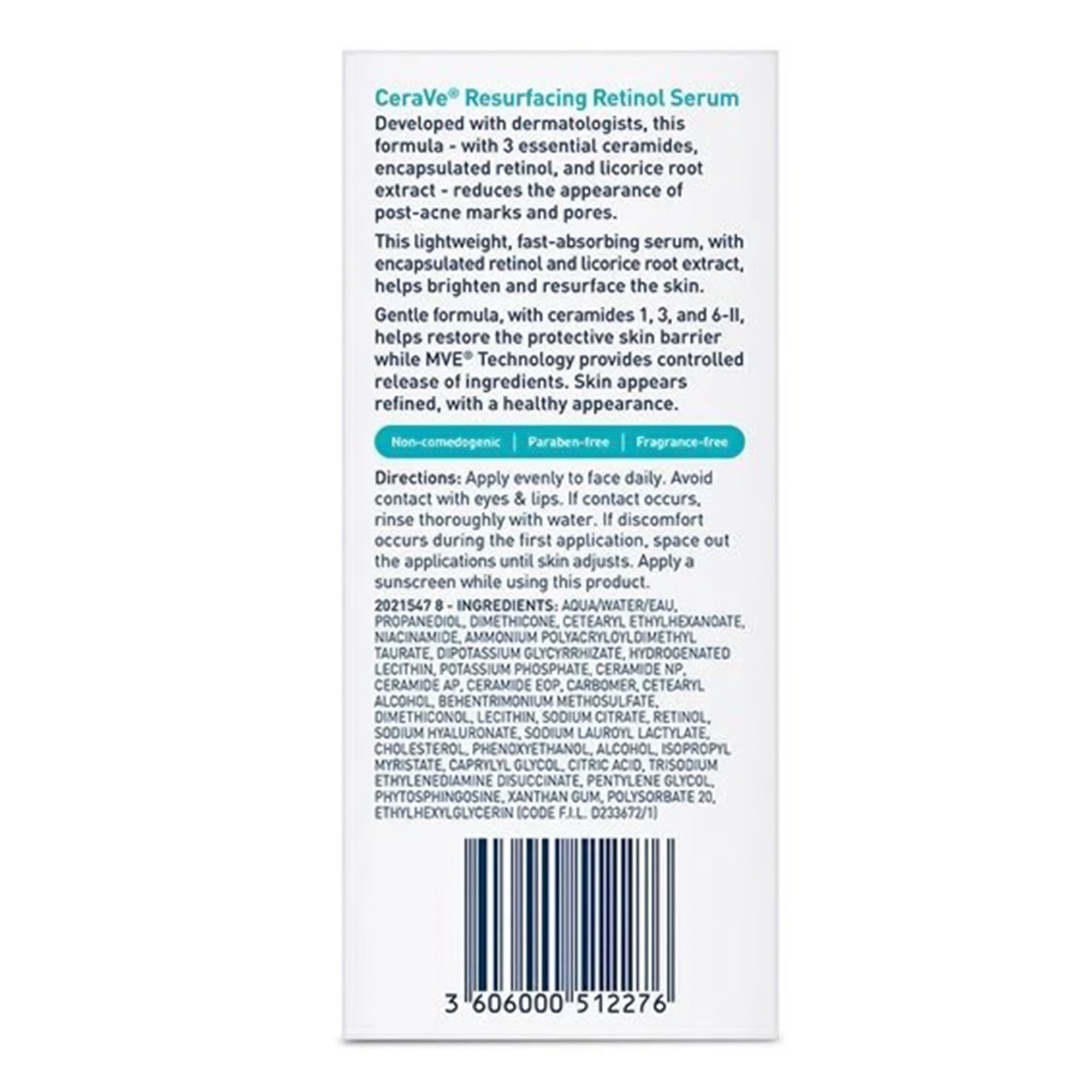 Acne Treatment CeraVe® Resurfacing Retinol Serum 1 oz. Serum - image 2