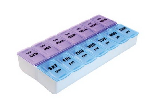 Apex Weekly Twice-A-Day Pill Organizer
