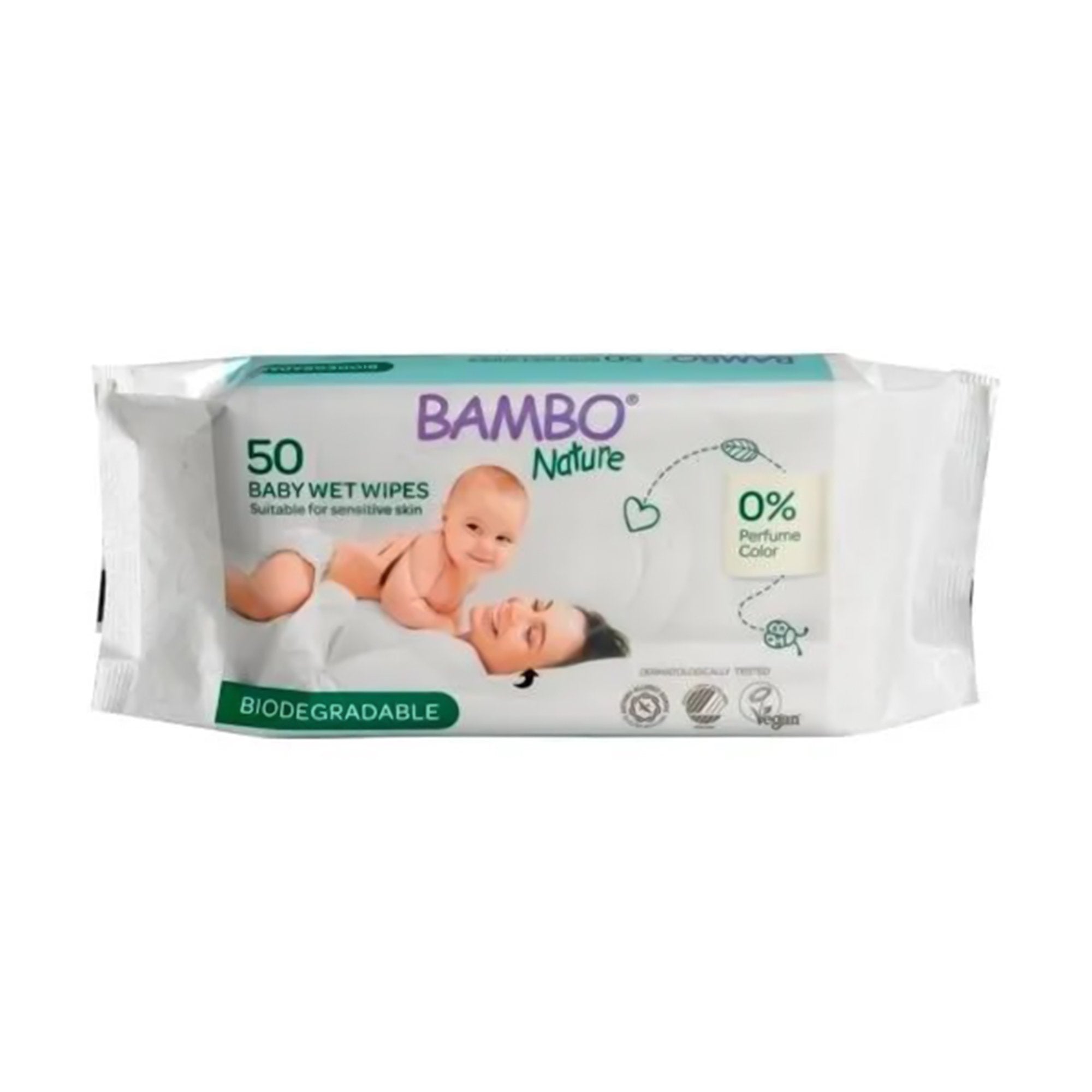 Baby Wipe Bambo® Nature Soft Pack Unscented 64 Count - image 2