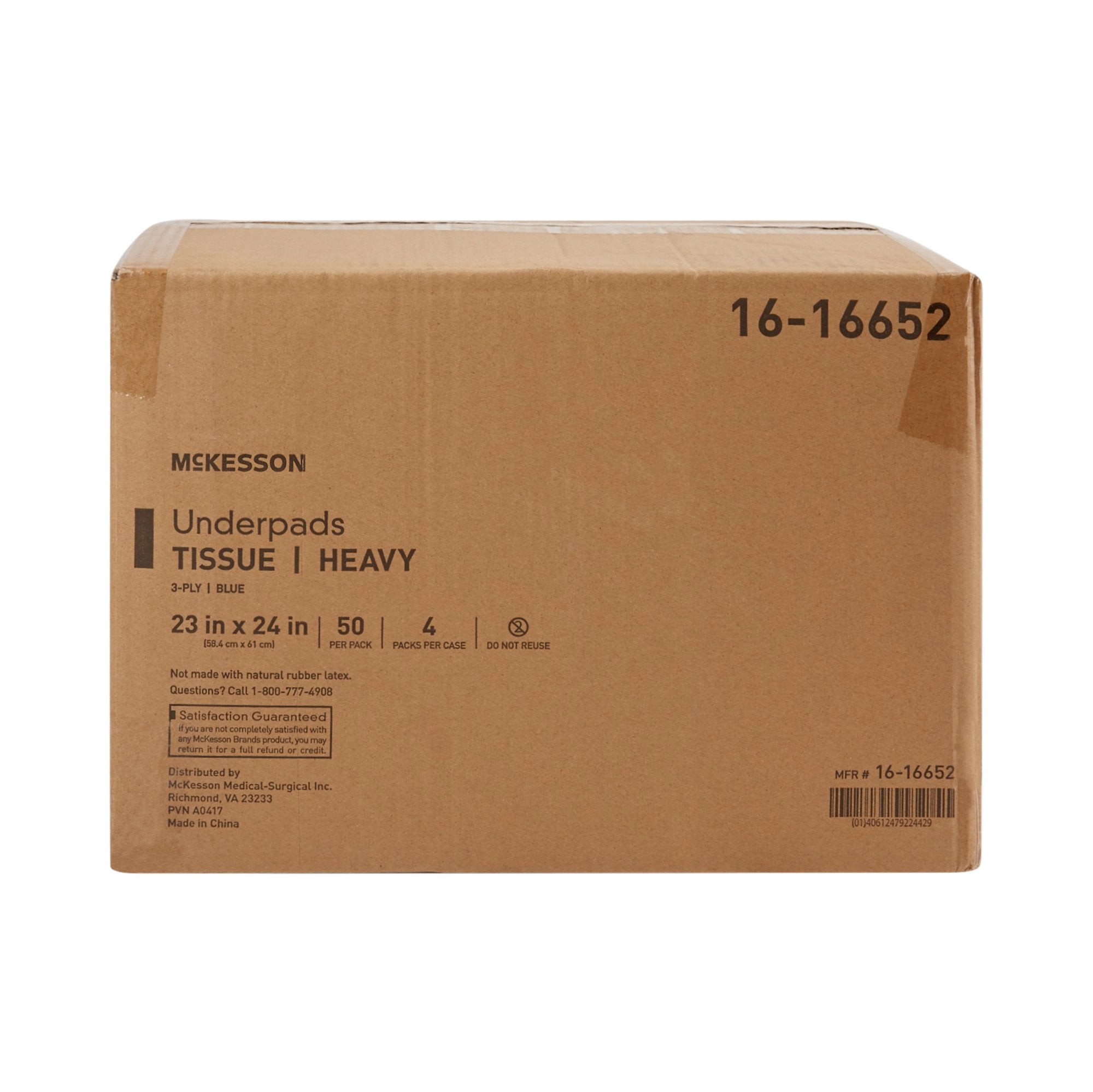 McKesson Procedure Underpad, 23 x 24 Inch (200 Units)