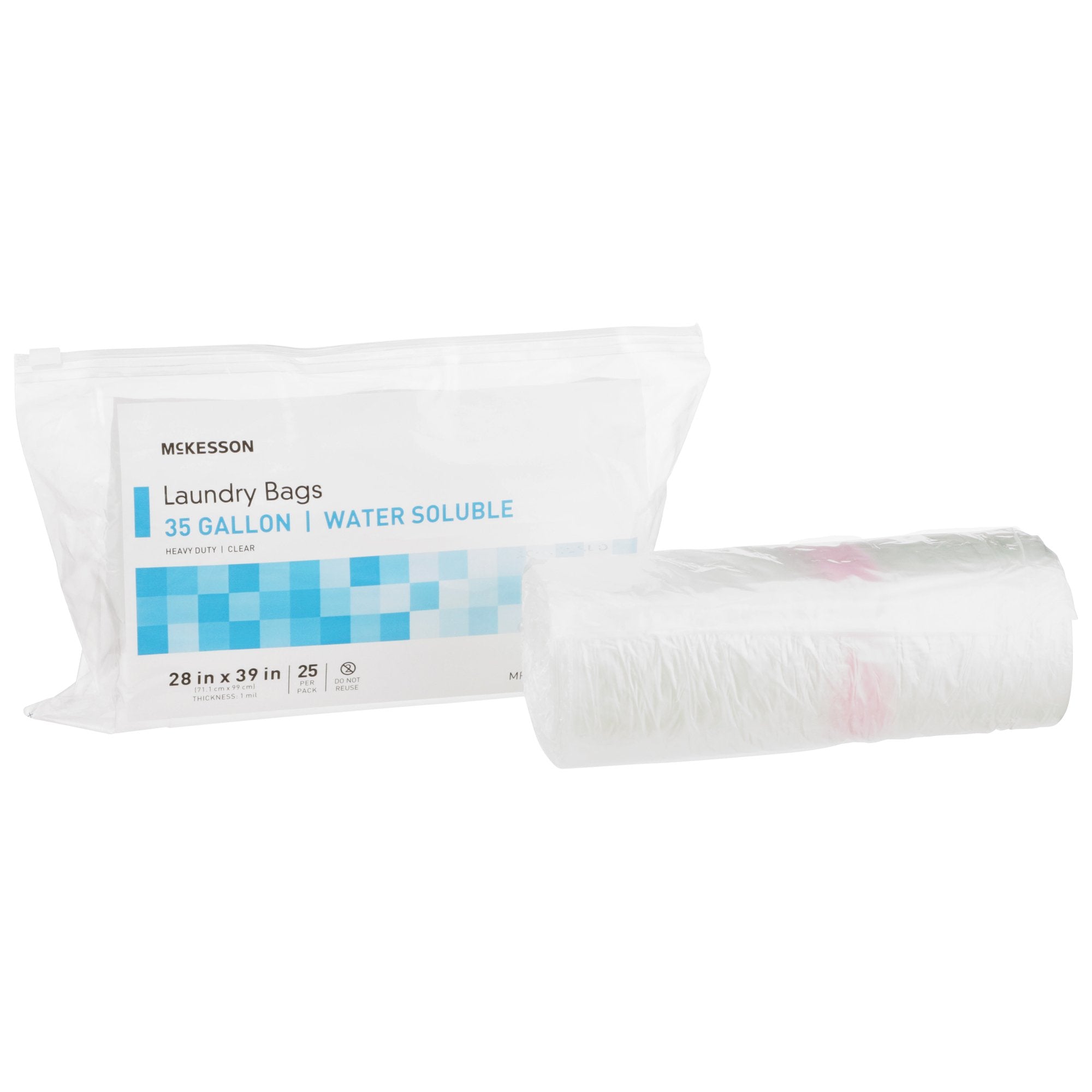 McKesson Water Soluble Laundry Bag, 30-35 gal Capacity (100 Units)