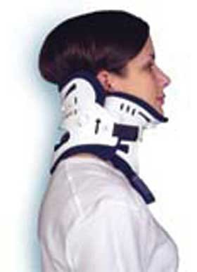 Rigid Cervical Collar Ossur® Miami J® Preformed Adult Short Two-Piece / Trachea Opening