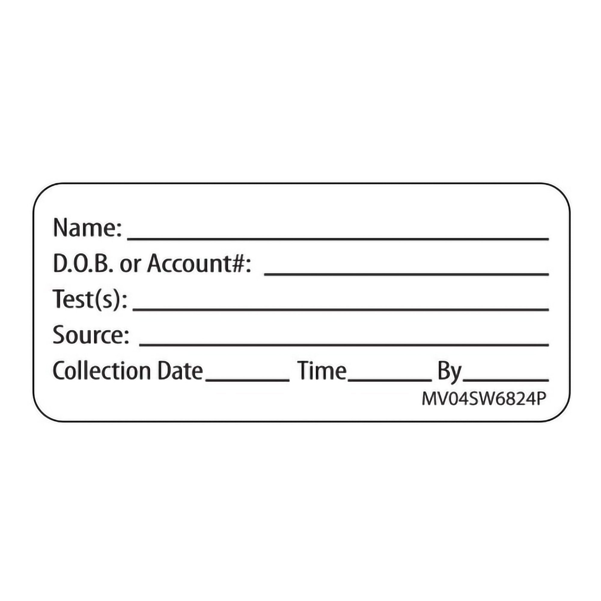 MedVision® Pre-Printed / Write On Label, Patient Information, 2.25 x 1 Inch