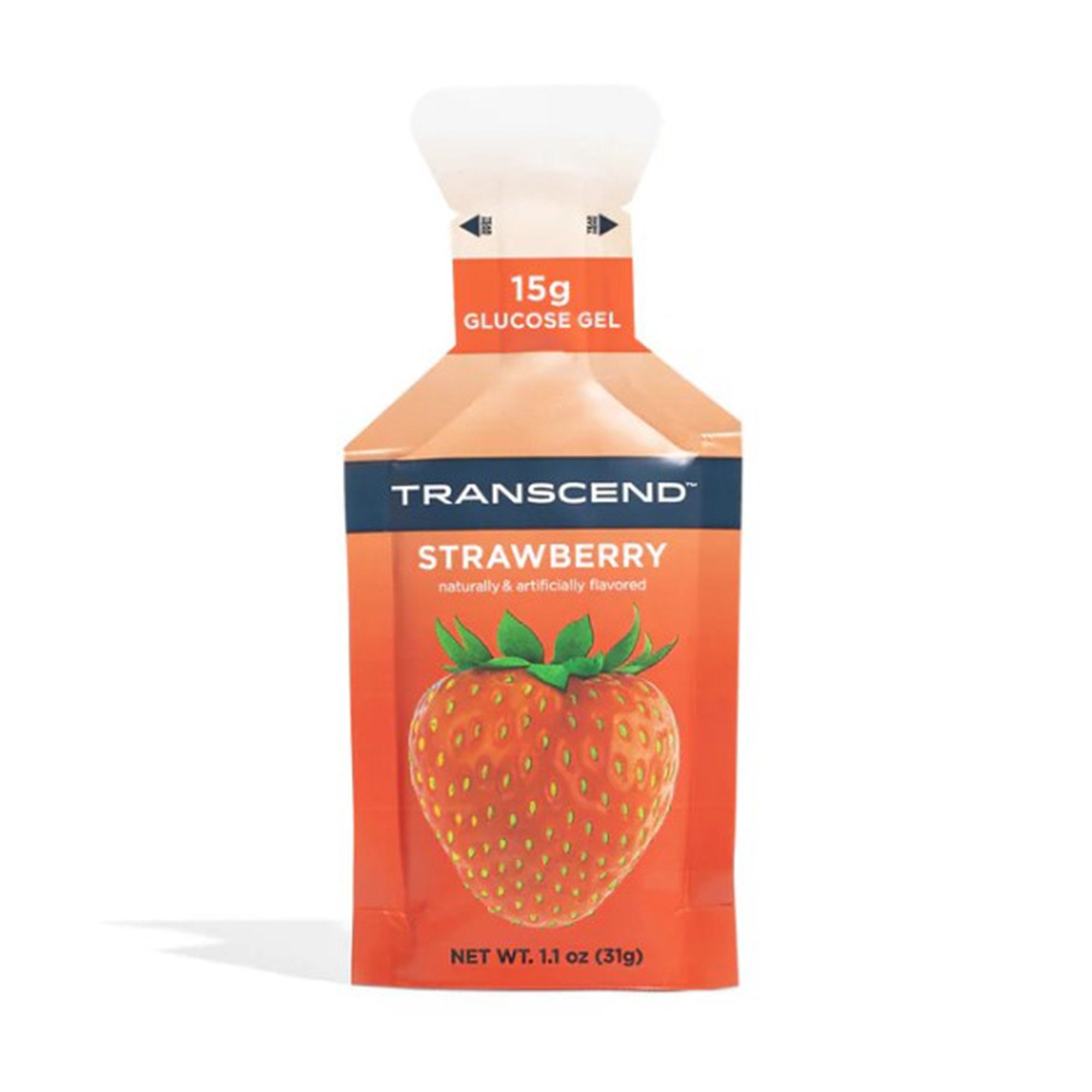 Glucose Supplement Transcend™ 3 per Pack Gel Strawberry Flavor