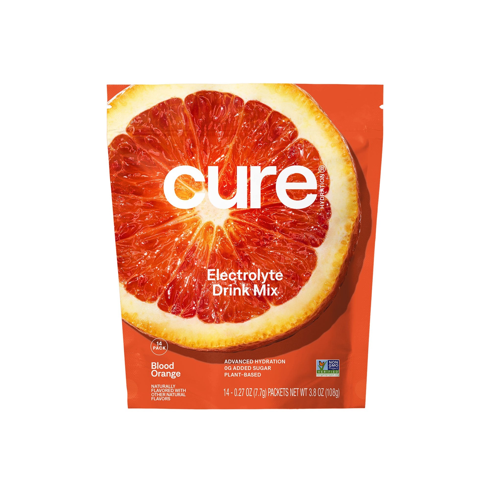 Cure Electrolyte Drink Mix, Blood Orange, 7.7-gram Packets