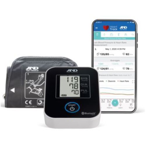 Home Automatic Digital Blood Pressure Monitor A&D Medical Wide Range Nylon Cuff 22 - 42 cm Desk Model