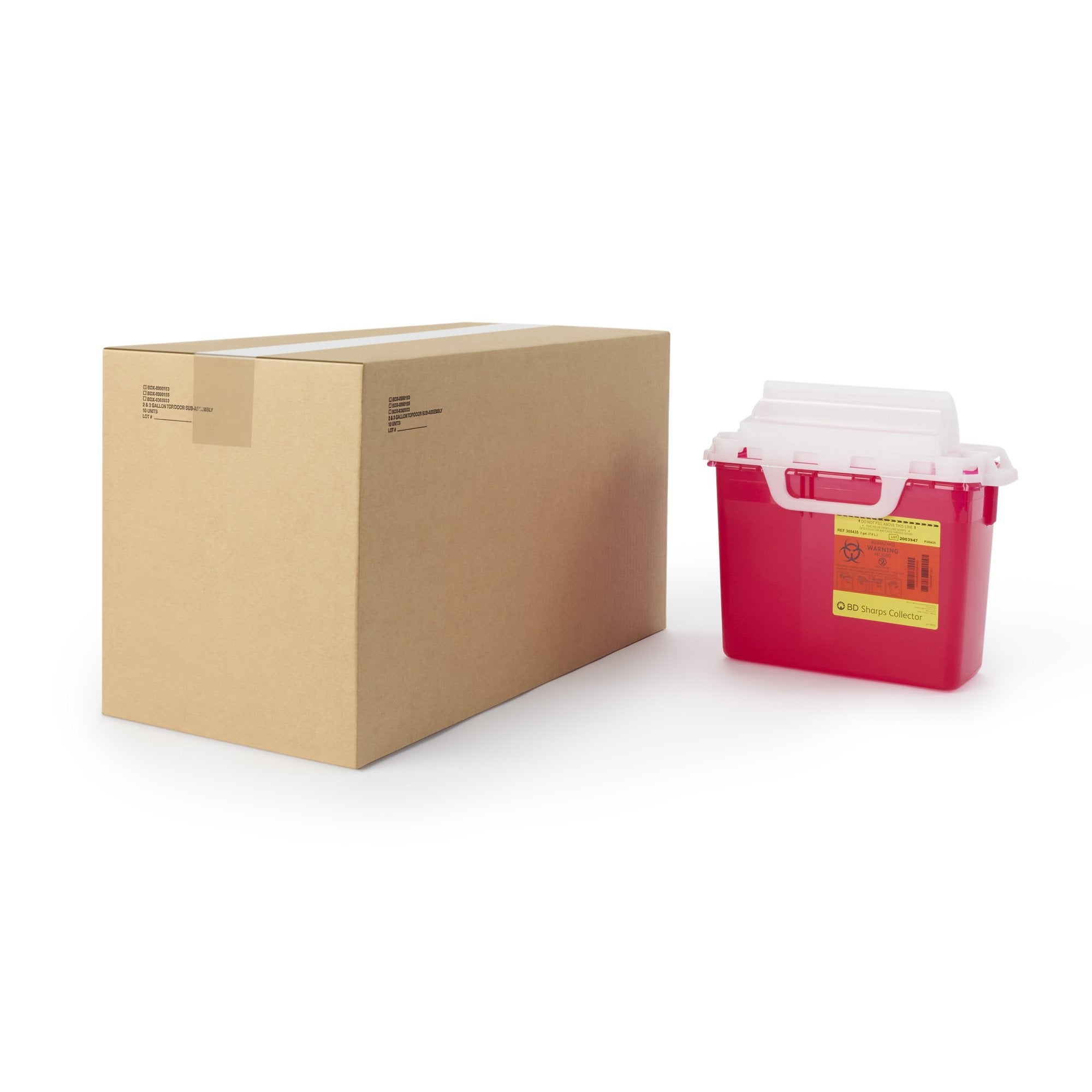 BD Multi-purpose Sharps Container, 12-1/2 x 10-7/10 x 6 Inch (10 Units)