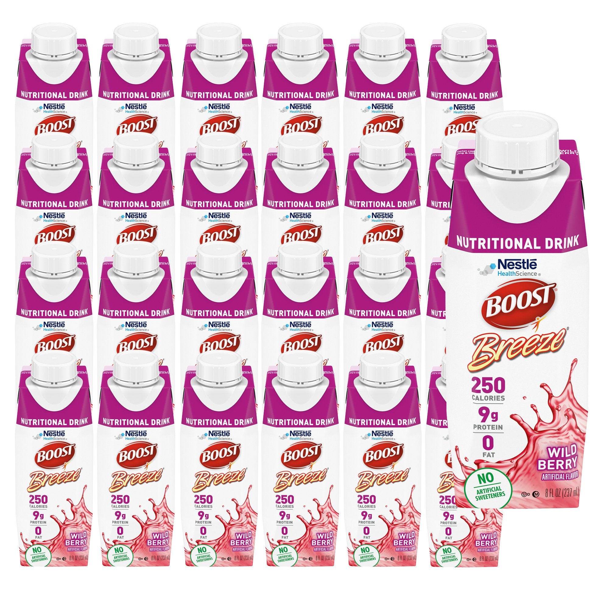 Oral Supplement Boost Breeze® Wild Berry Flavor Liquid 8 oz. Carton - image 2