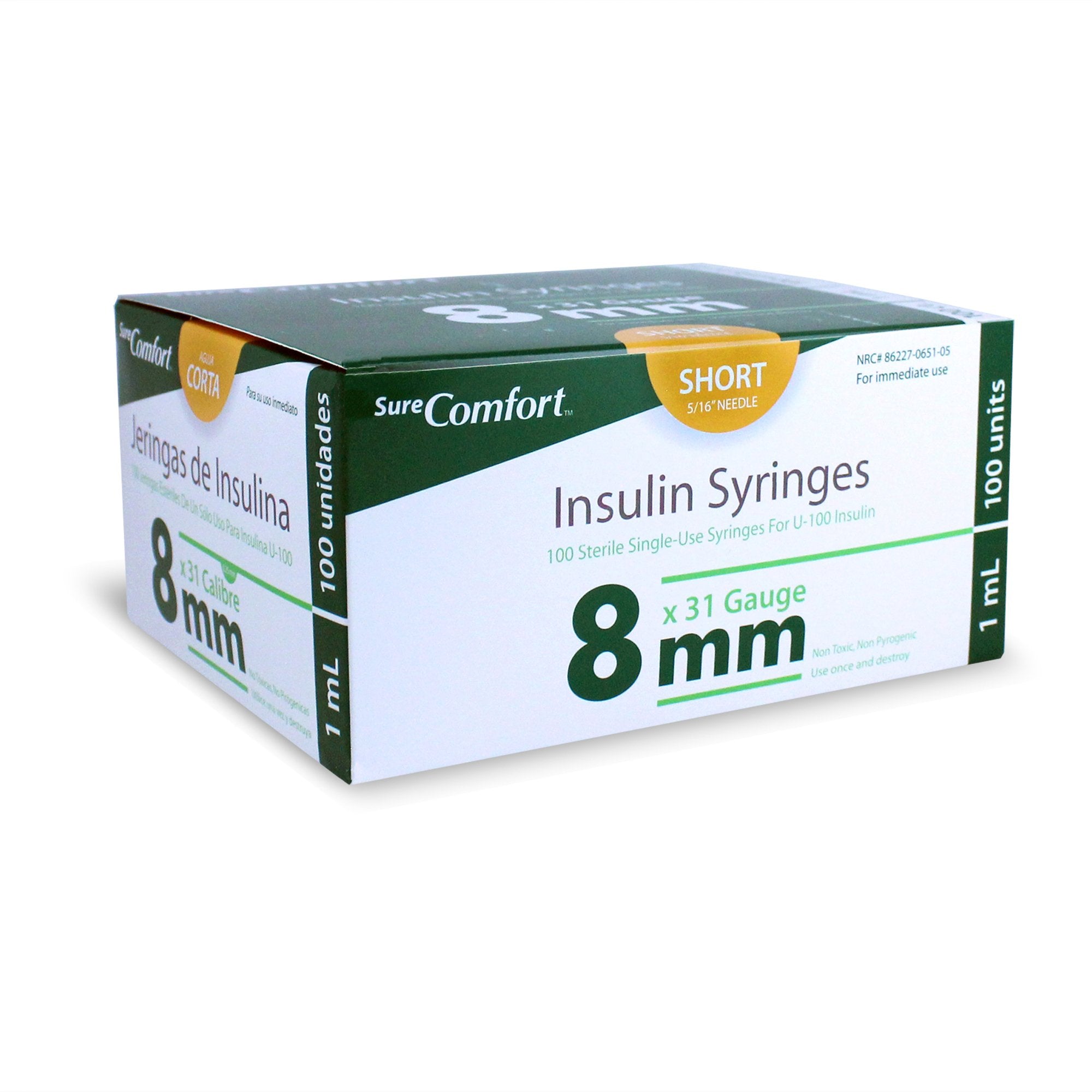 Standard Insulin Syringe with Needle Surecomfort® 1 mL 5/16 Inch 31 Gauge NonSafety Regular Wall - image 2