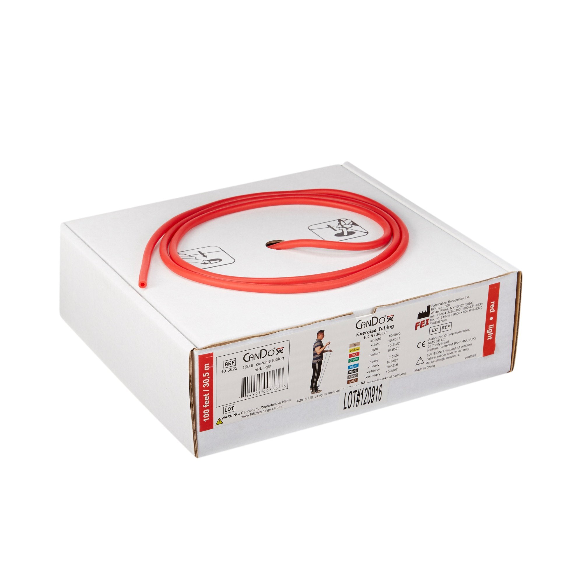 Exercise Resistance Tubing CanDo® Low Powder Red 100 Foot Length Light Resistance - image 2