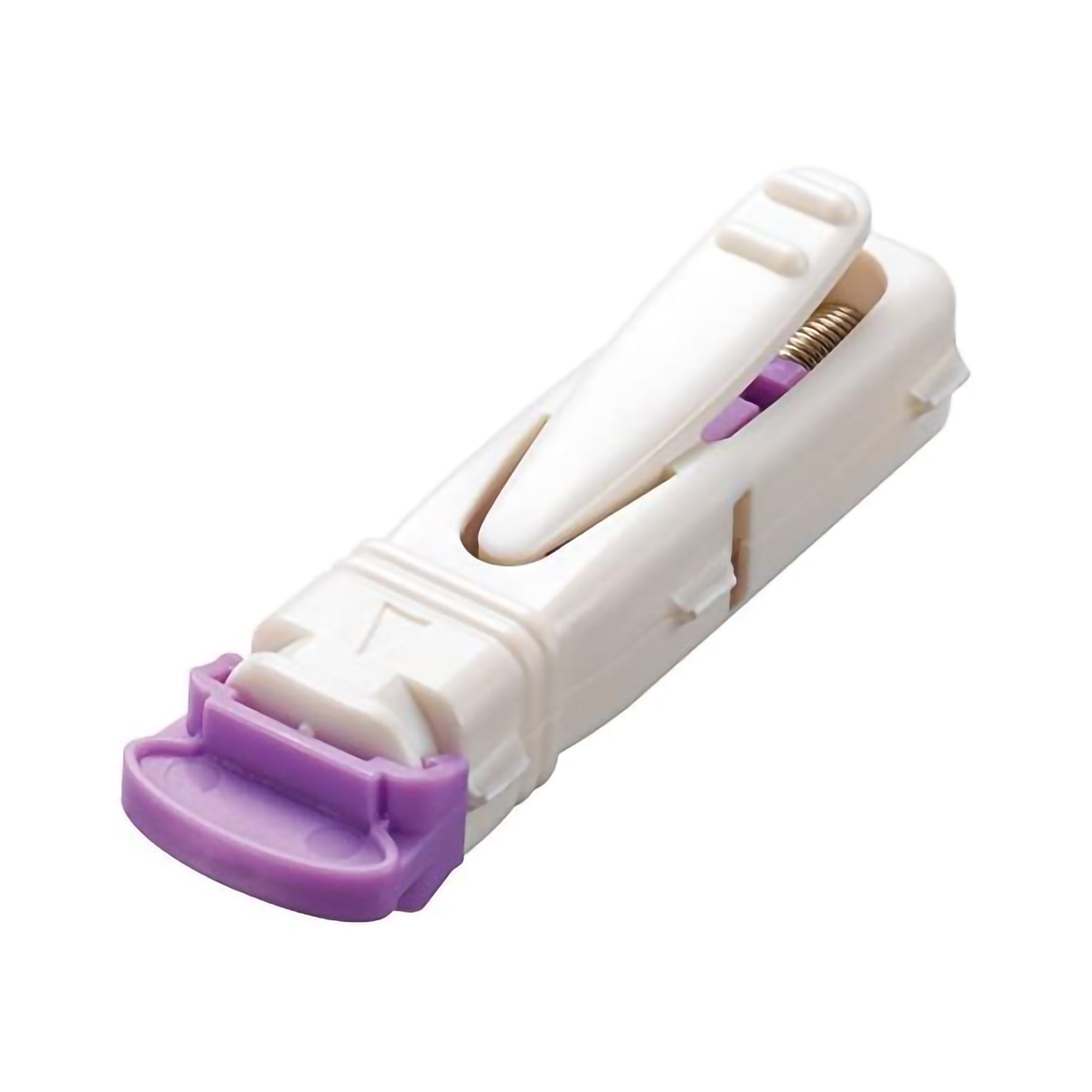 Safety Lancet Unistik 3 28 Gauge Retractable Push Button Activation Finger - image 2