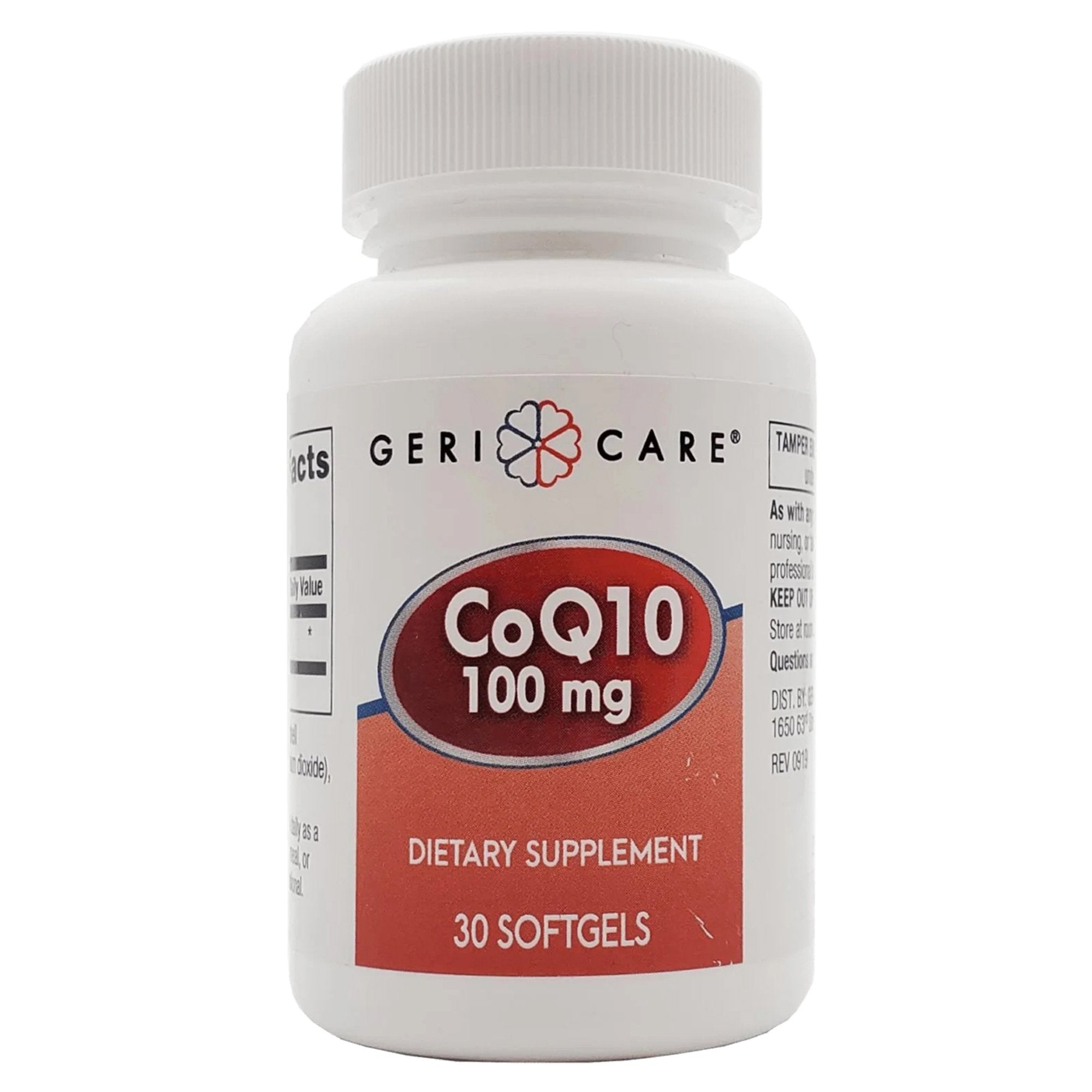 Vitamin Supplement Geri-Care® Coenzyme Q-10 100 mg Strength Softgel 30 per Bottle
