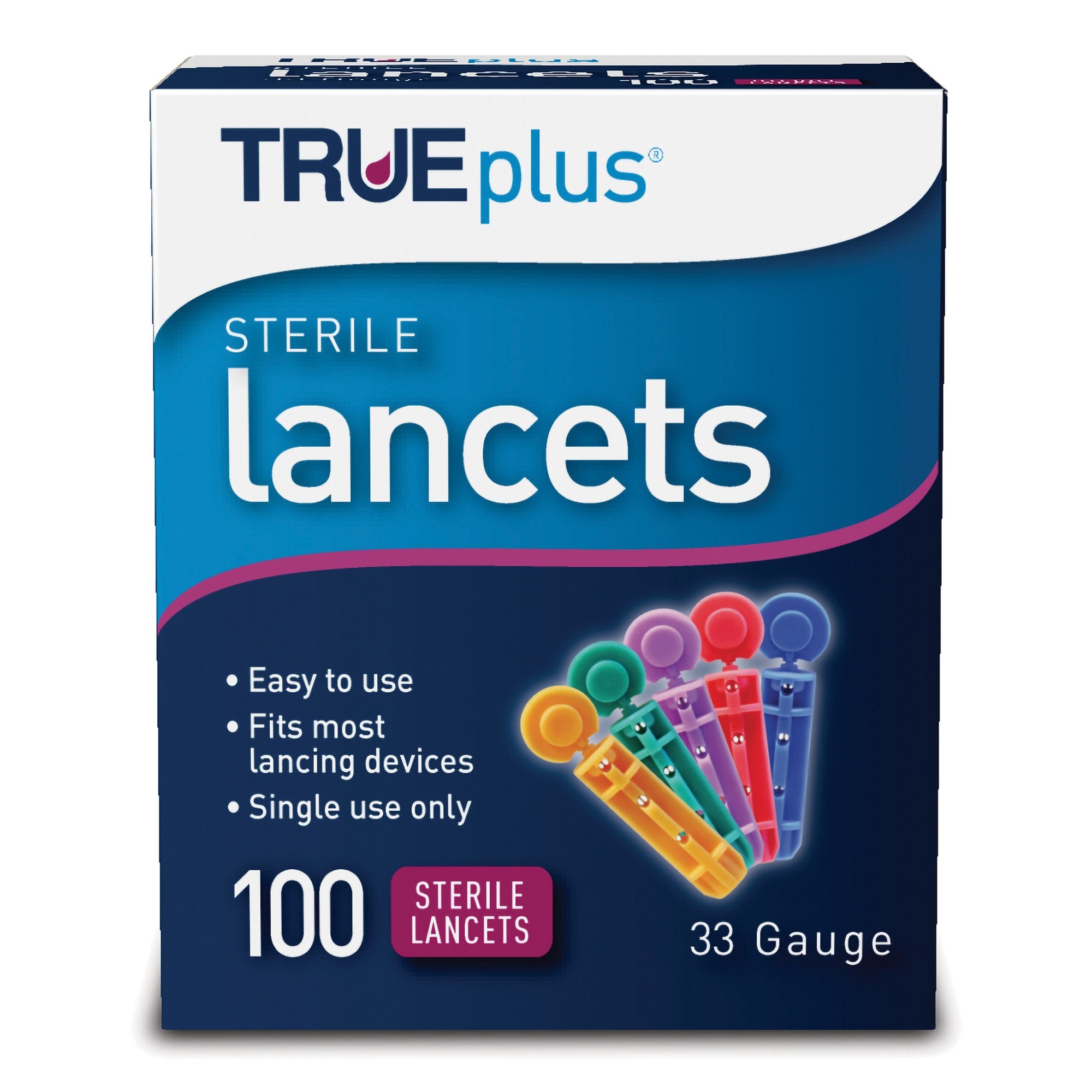 Lancet for Lancing Device TRUEplus™ 33 Gauge Non-Safety Twist Off Cap Finger - image 2