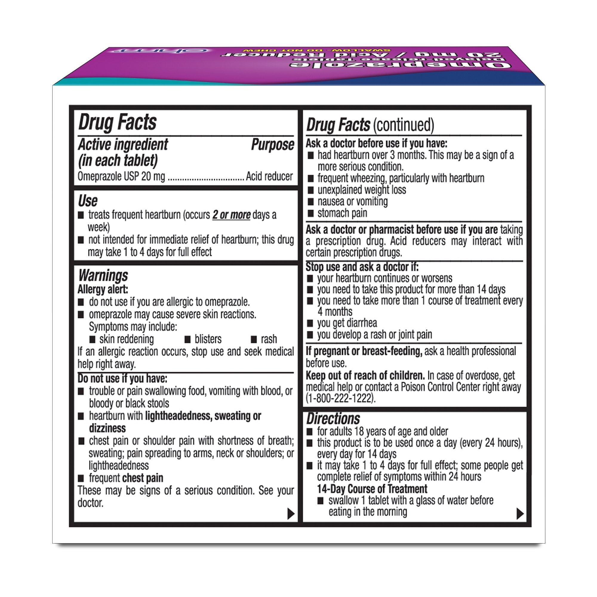 Antacid 20 mg Strength Delayed-Release Tablet 14 per Box - image 2