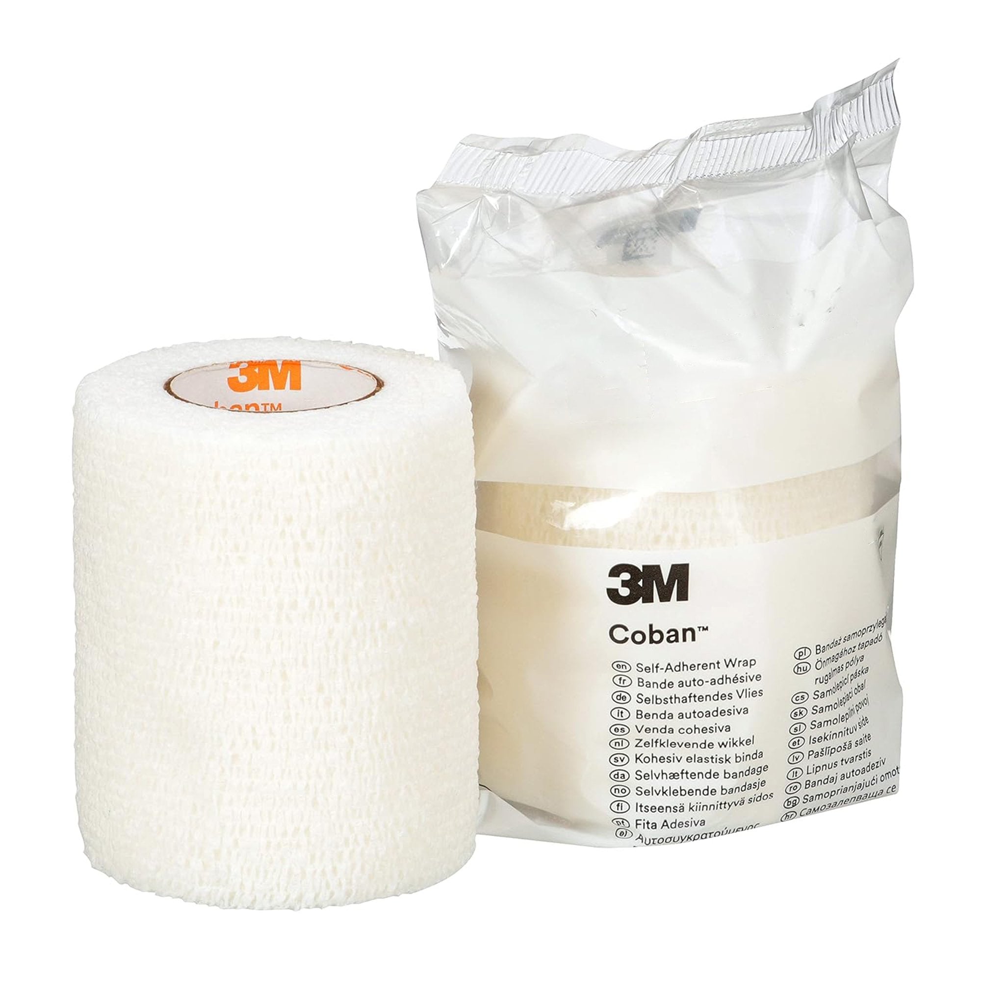 Cohesive Bandage 3M™ Coban™ 3 Inch X 5 Yard Self-Adherent Closure White NonSterile Standard Compression