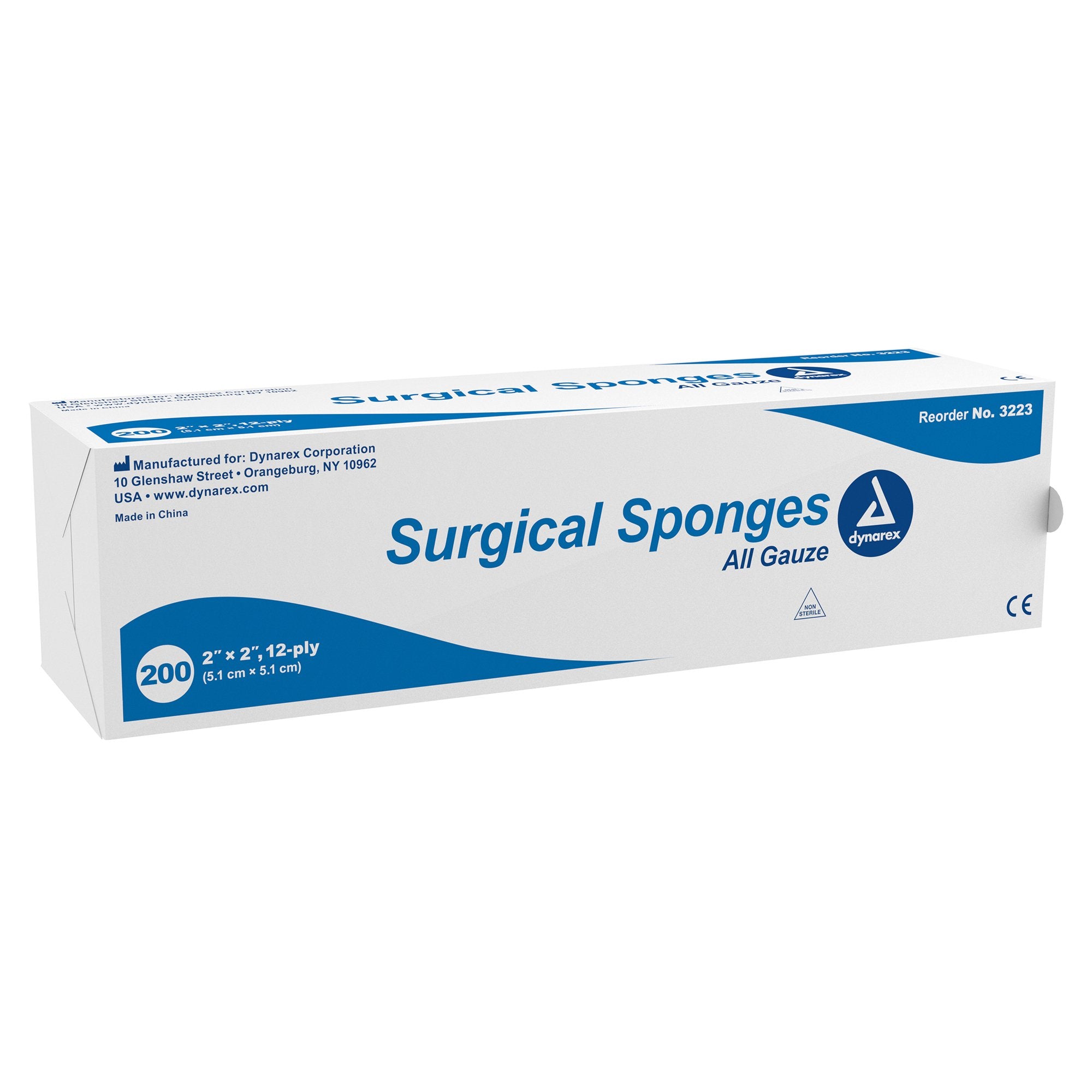 dynarex® Gauze Sponge, 2 x 2 Inch, 12-Ply