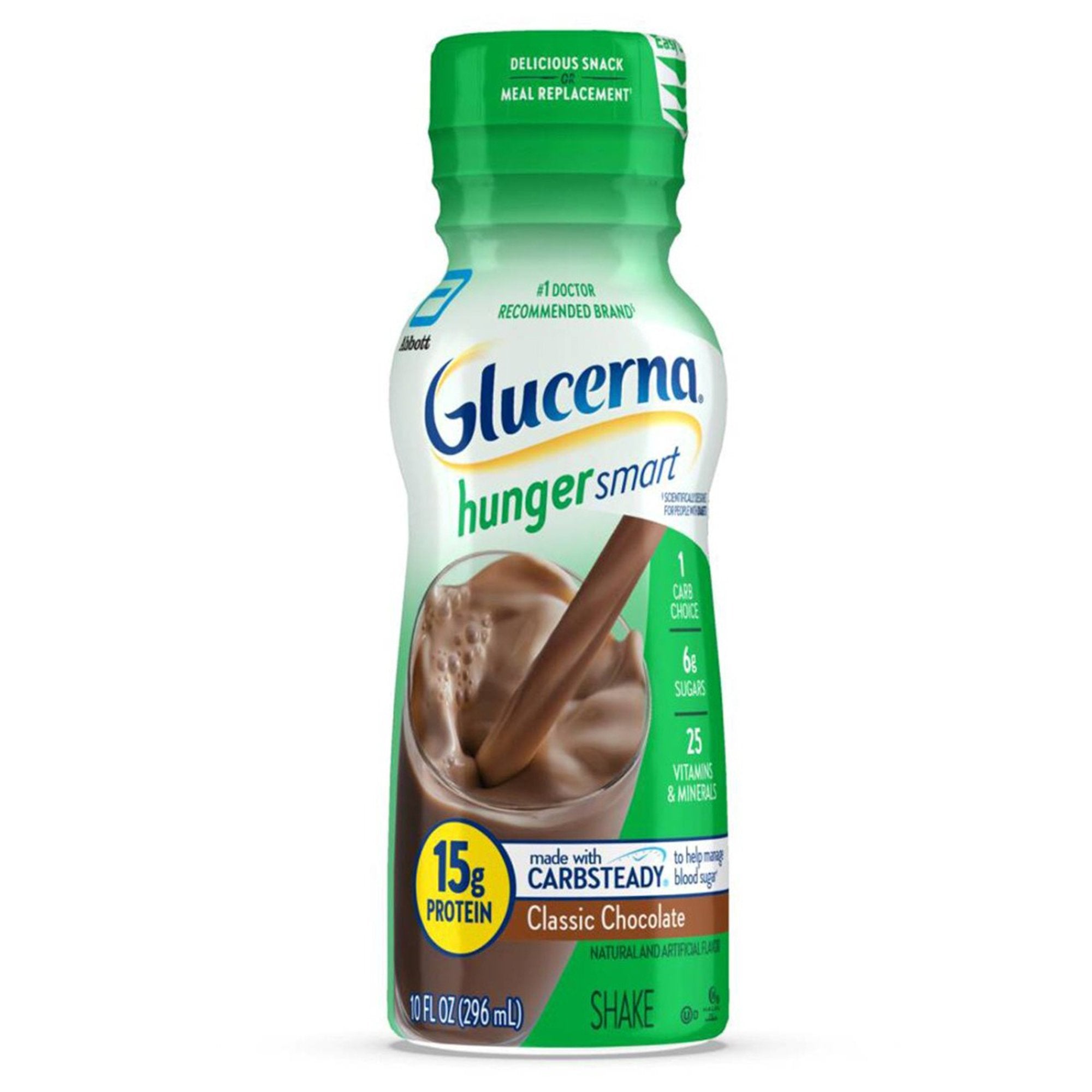 Glucerna® Hunger Smart Shake, Chocolate Flavor, 10-ounce bottle