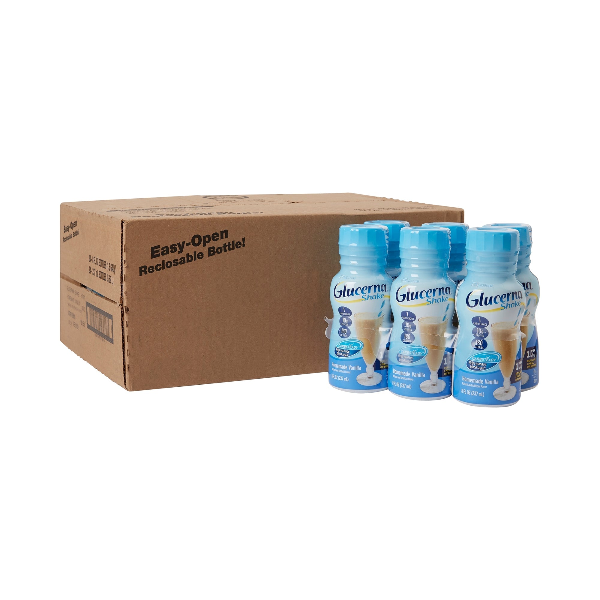 Glucerna Original Shake, Vanilla, 8oz - Diabetic Support Supplement