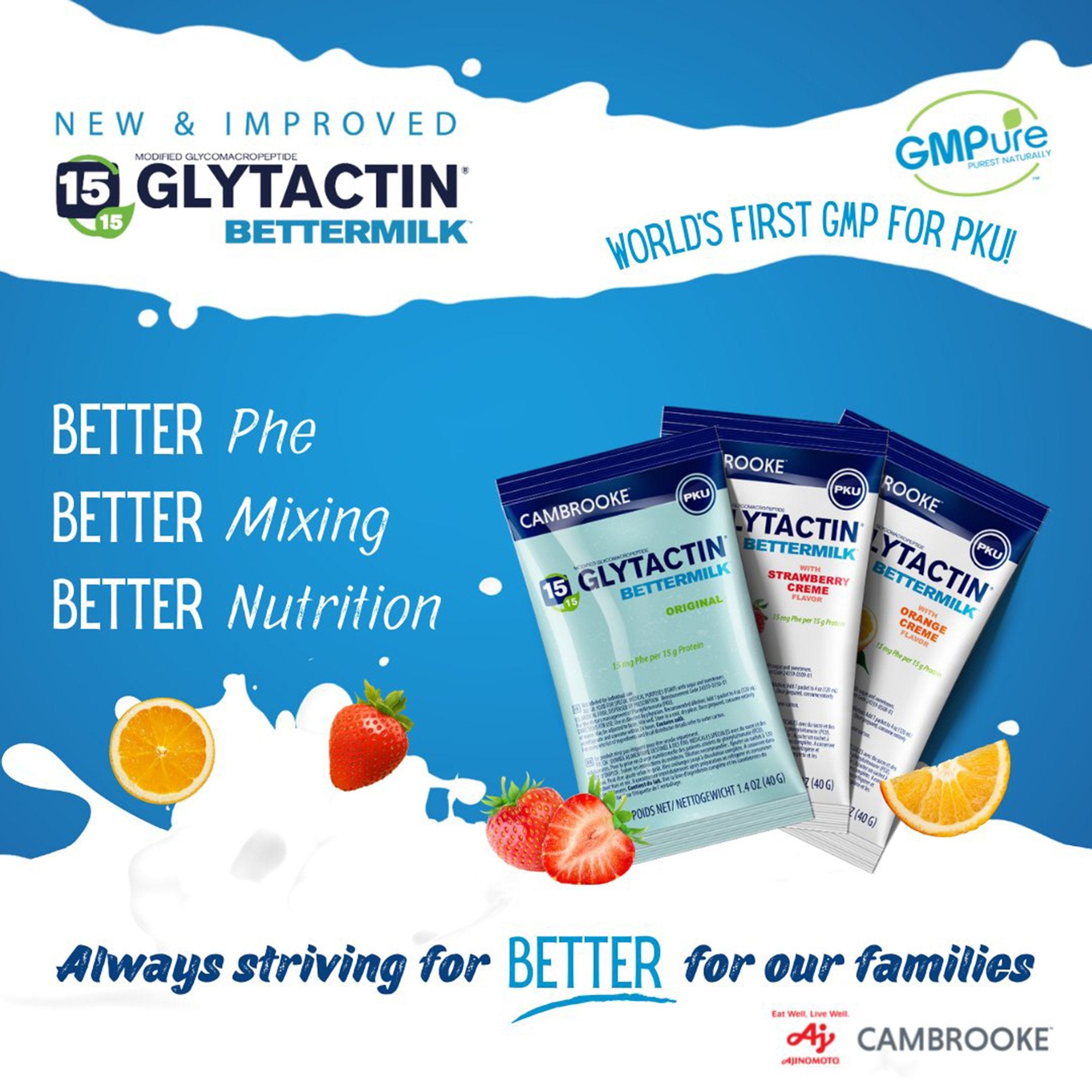 Oral Supplement Glytactin® BetterMilk Orange Crème Flavor Powder 1.4 oz. Individual Packet - image 2