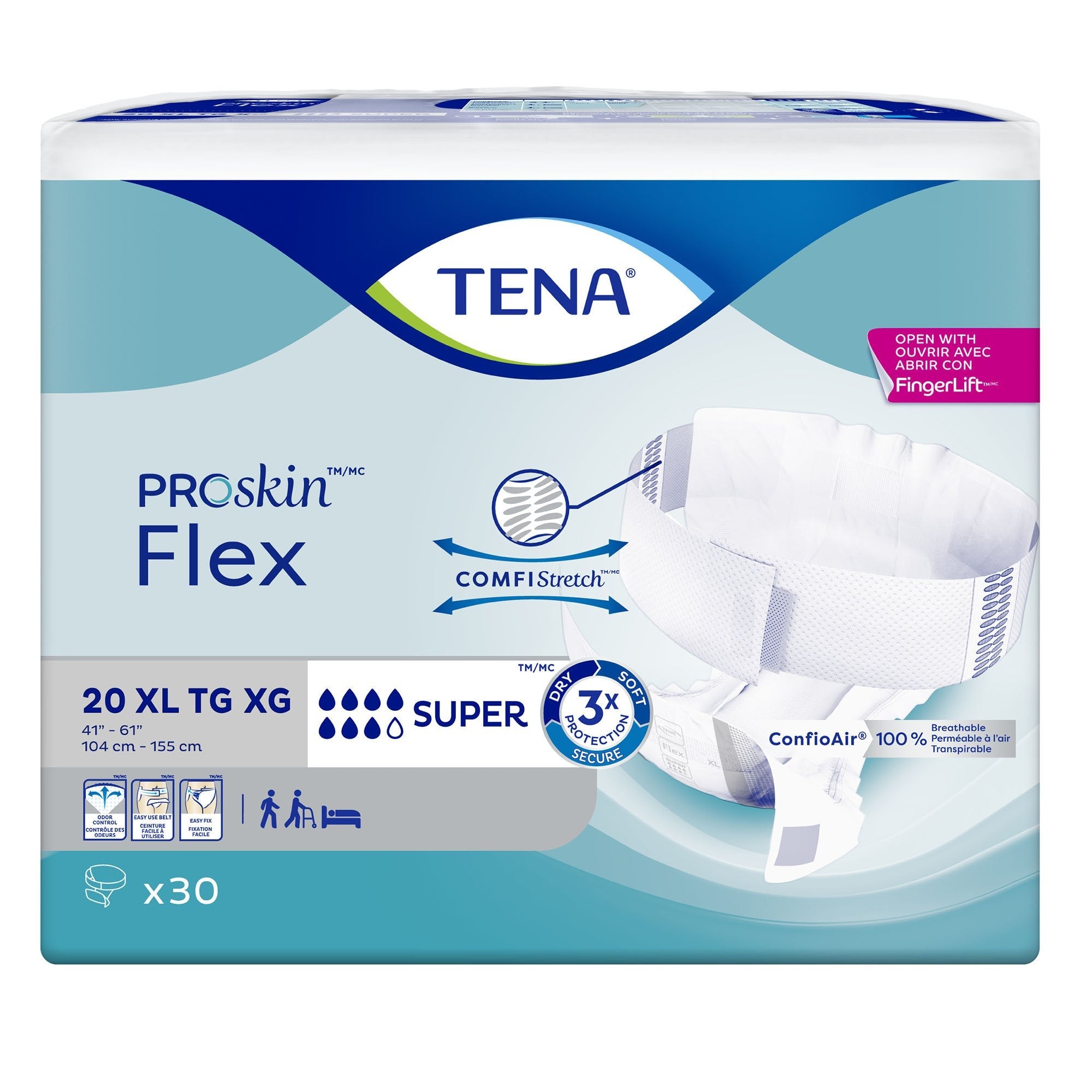 Tena® Flex™ Super Incontinence Belted Undergarment, Size 20 (1 Unit)