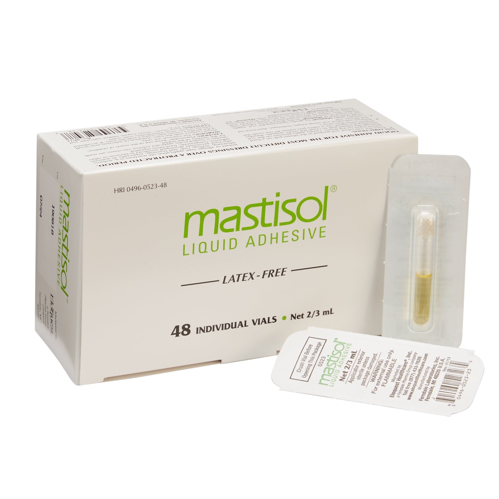 Mastisol® Liquid Bandage: Sterile, Extra Sticky, 2/3 mL Vial - 48 Pack