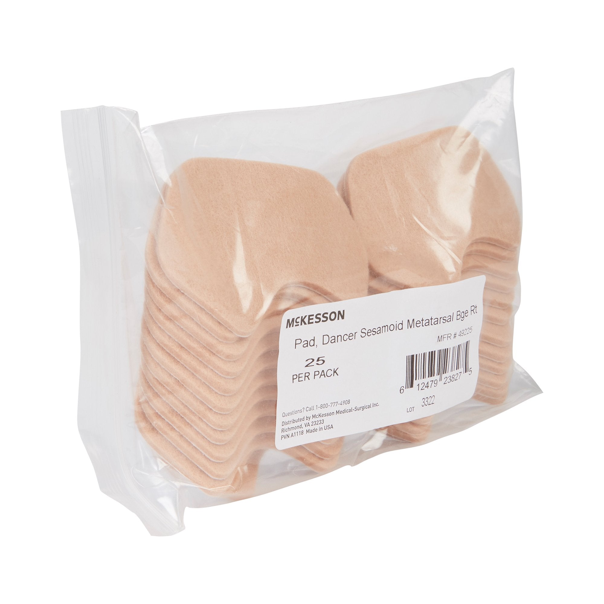 McKesson Dancer Sesamoid Pad for Right Foot (25 Units)