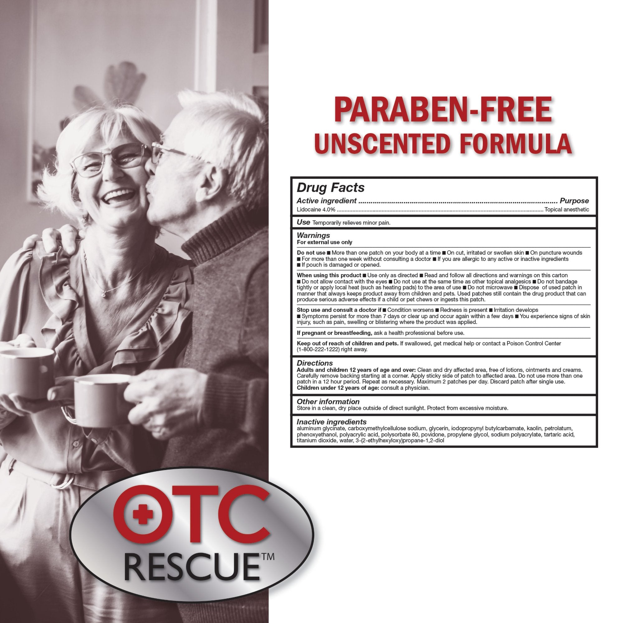 Topical Pain Relief OTC RESCUE 4% Strength Lidocaine Patch 30 per Box - image 2