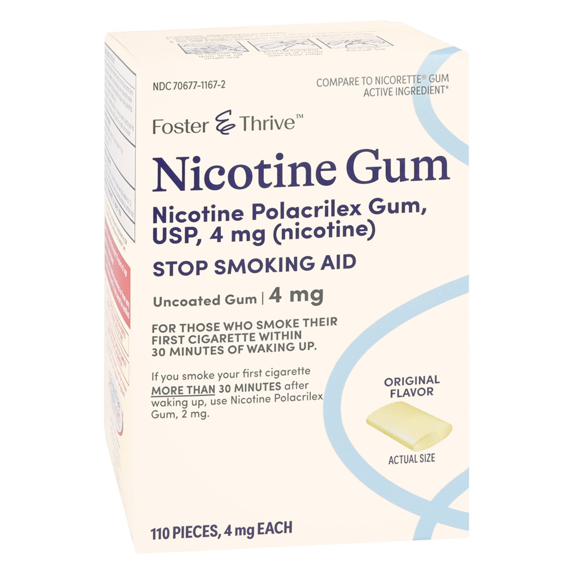 Foster & Thrive™ Nicotine Polacrilex 4 mg (Nicotine) Gum, Original Flavor