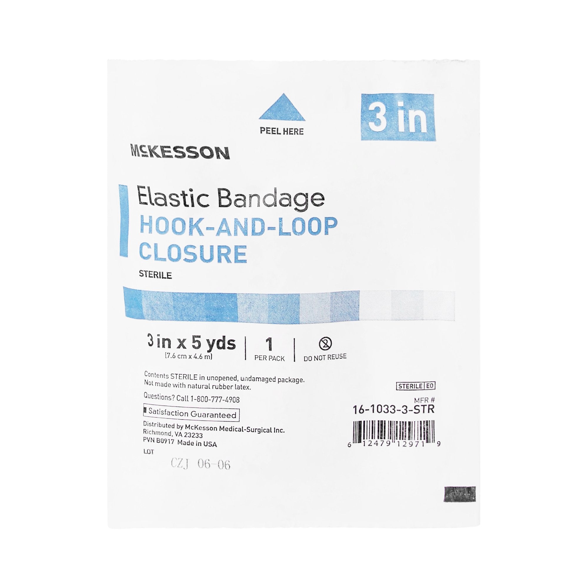 Elastic Bandage McKesson 3 Inch X 5 Yard Single Hook and Loop Closure Tan Sterile Standard Compression - image 2