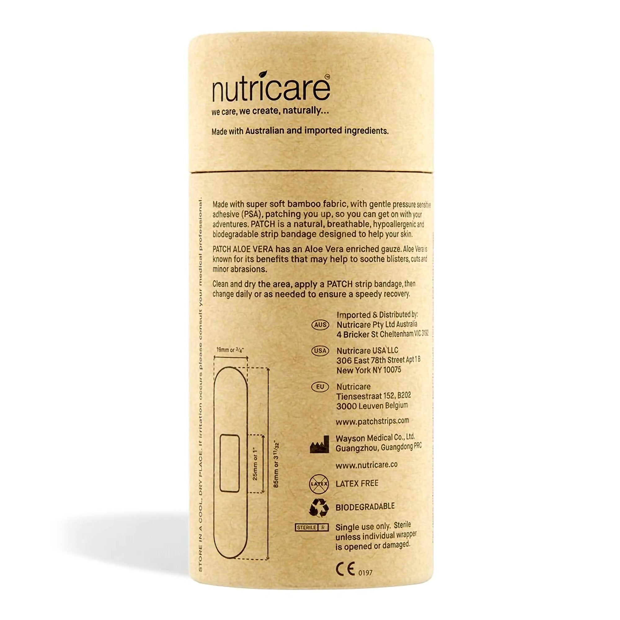 Adhesive Strip Patch™ Bamboo / Aloe Vera Tan 3/4 X 3 Inch Sterile - image 2