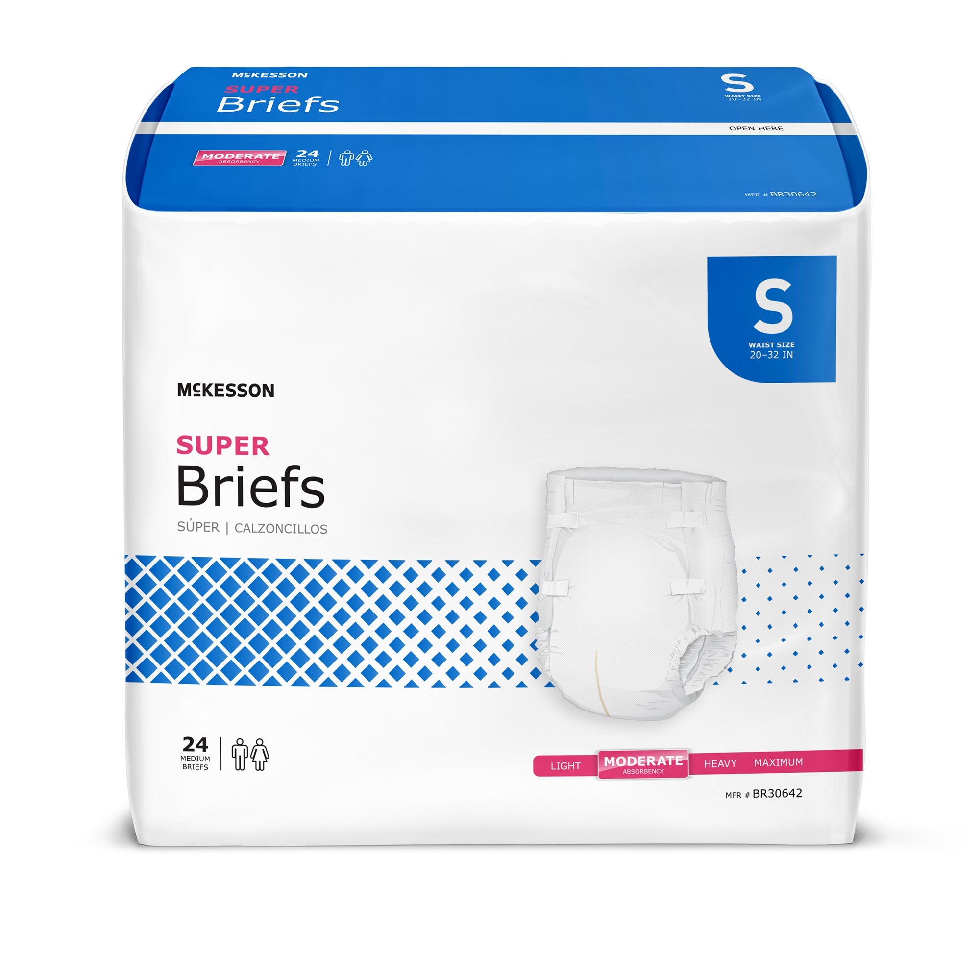 McKesson Super Moderate Absorbency Incontinence Briefs, Small