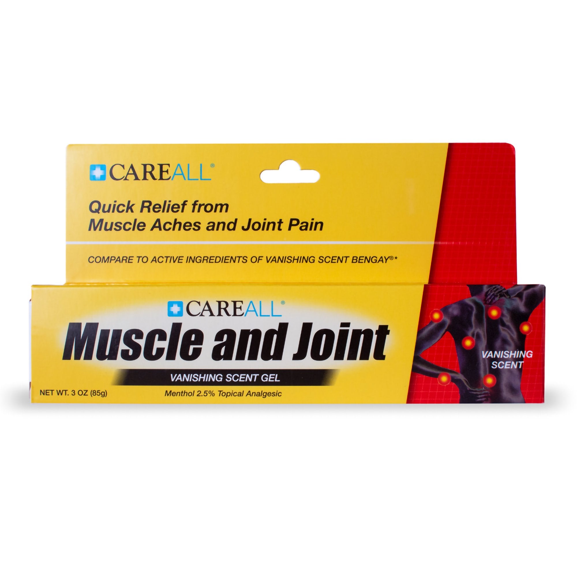 Topical Pain Relief CareAll® Muscle and Joint 2.5% Strength Menthol Topical Gel 3 oz. - image 2