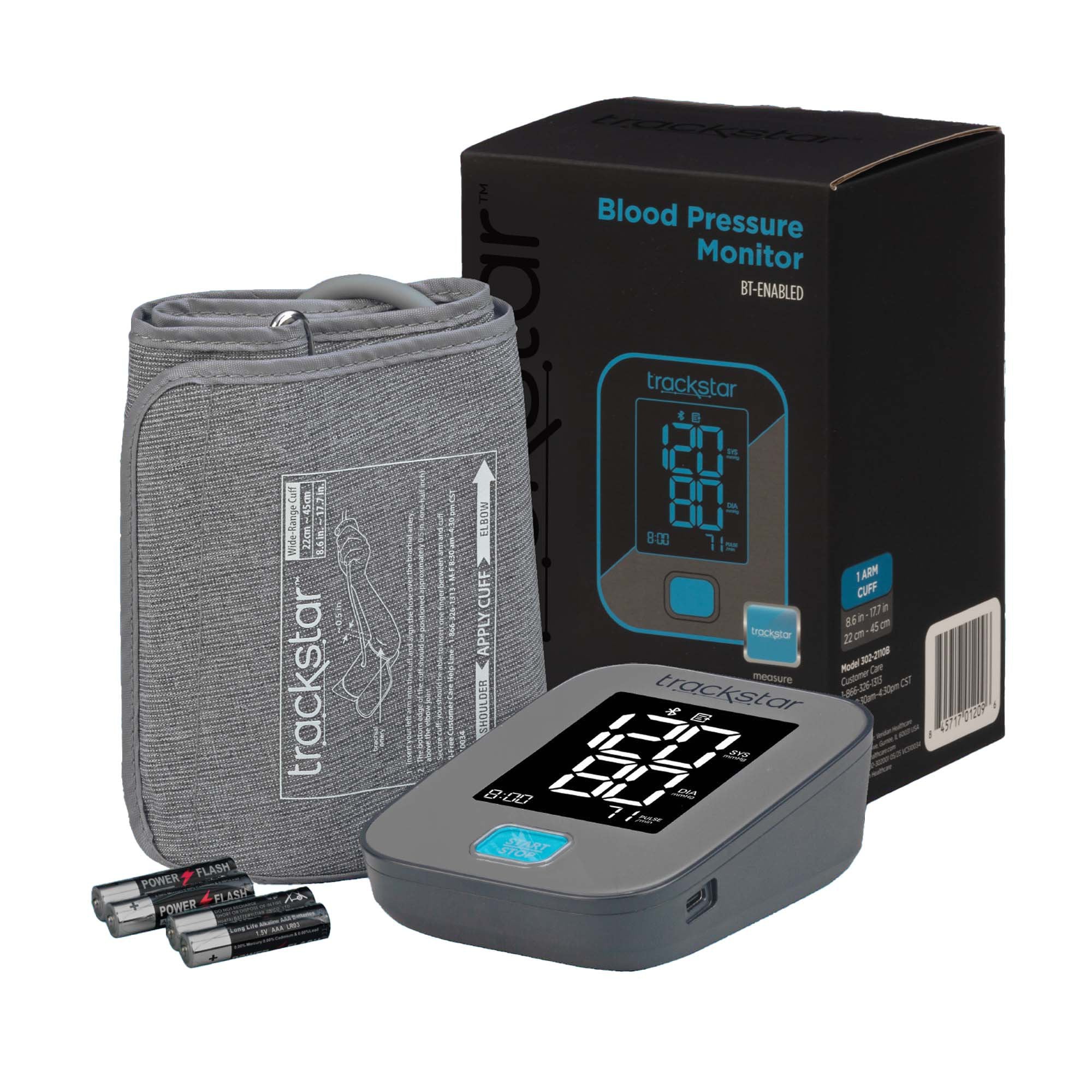 Digital Blood Pressure Monitor RPM Pro™ Adult Cuff Cloth Fabric Cuff 8.6 to 17.7 inch Circumference Mobile