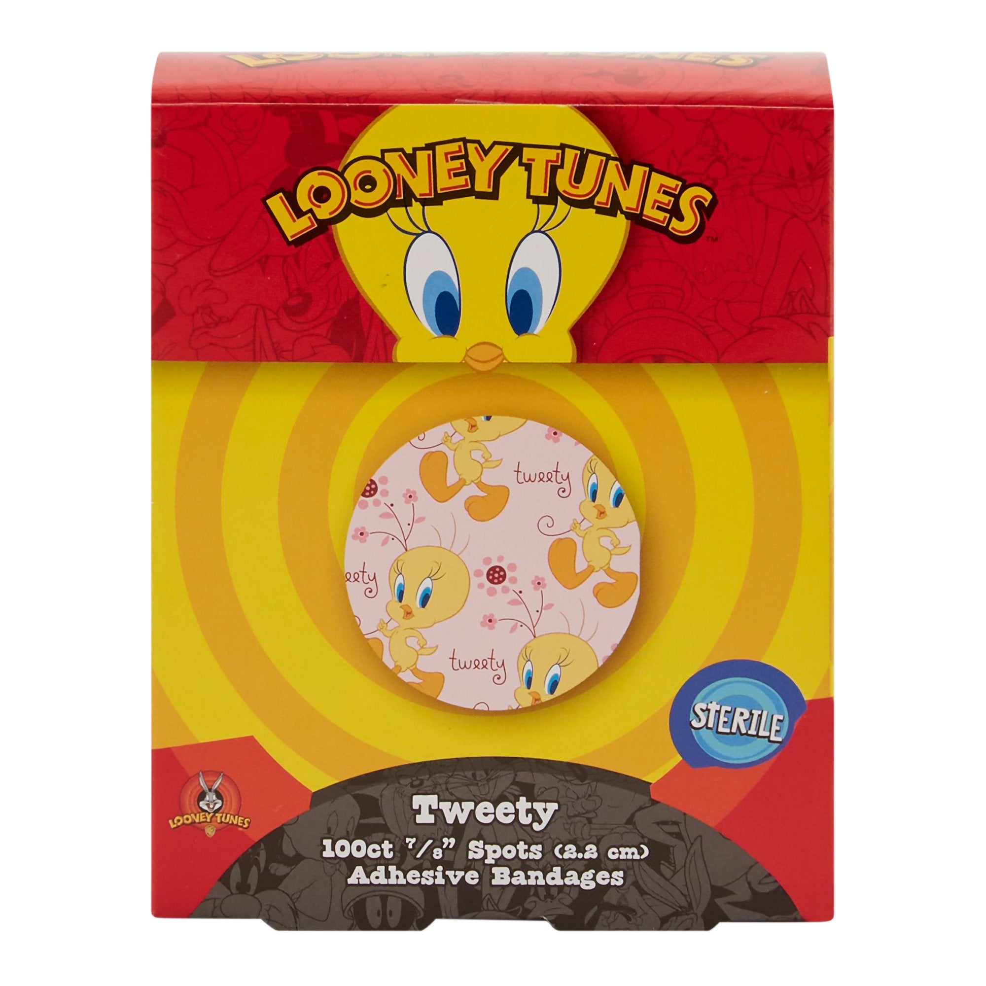 Adhesive Spot Bandage Looney Tunes™ Plastic Kid Design (Tweety) 7/8 Inch Diameter Sterile - image 2