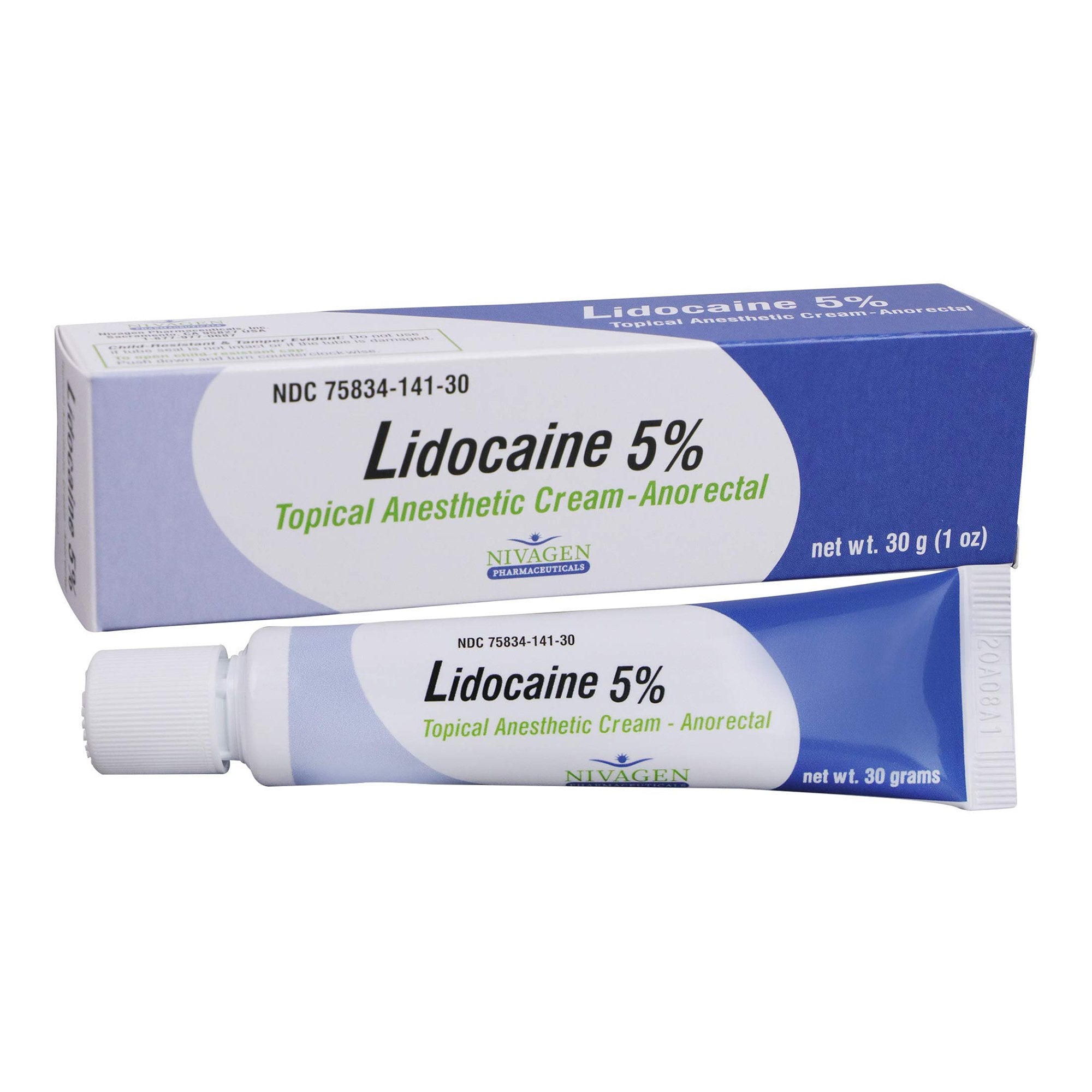 Topical Pain Relief 5% Strength Lidocaine HCl Cream 30 Gram