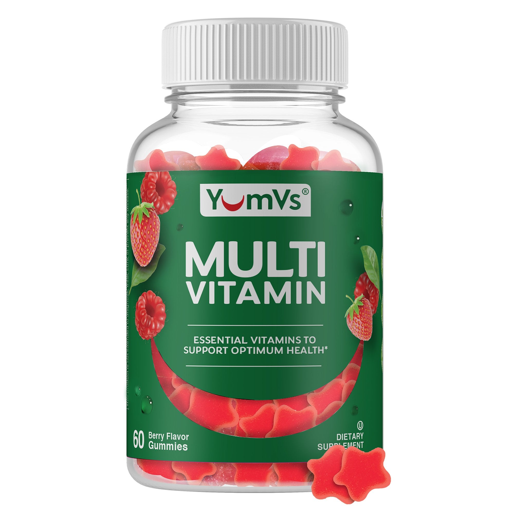 Multivitamin Supplement YumV's™ Vitamin A / C / D3 / E 750 mcg - 60 mg - 20 mcg - 6.8 mg Strength Gummy 60 per Bottle Berry Flavor