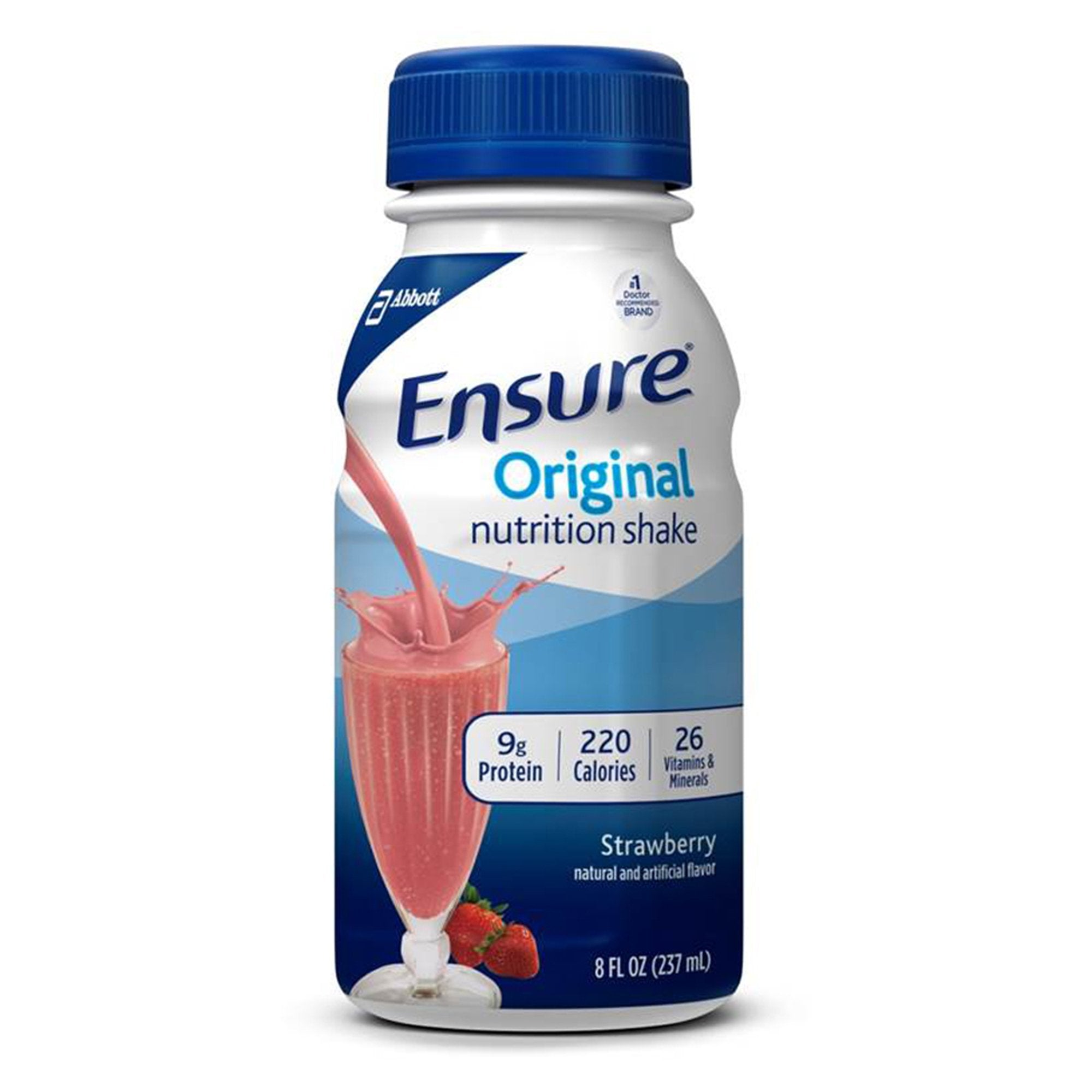 Oral Supplement Ensure® Original Shake Strawberry Flavor Liquid 8 oz. Bottle
