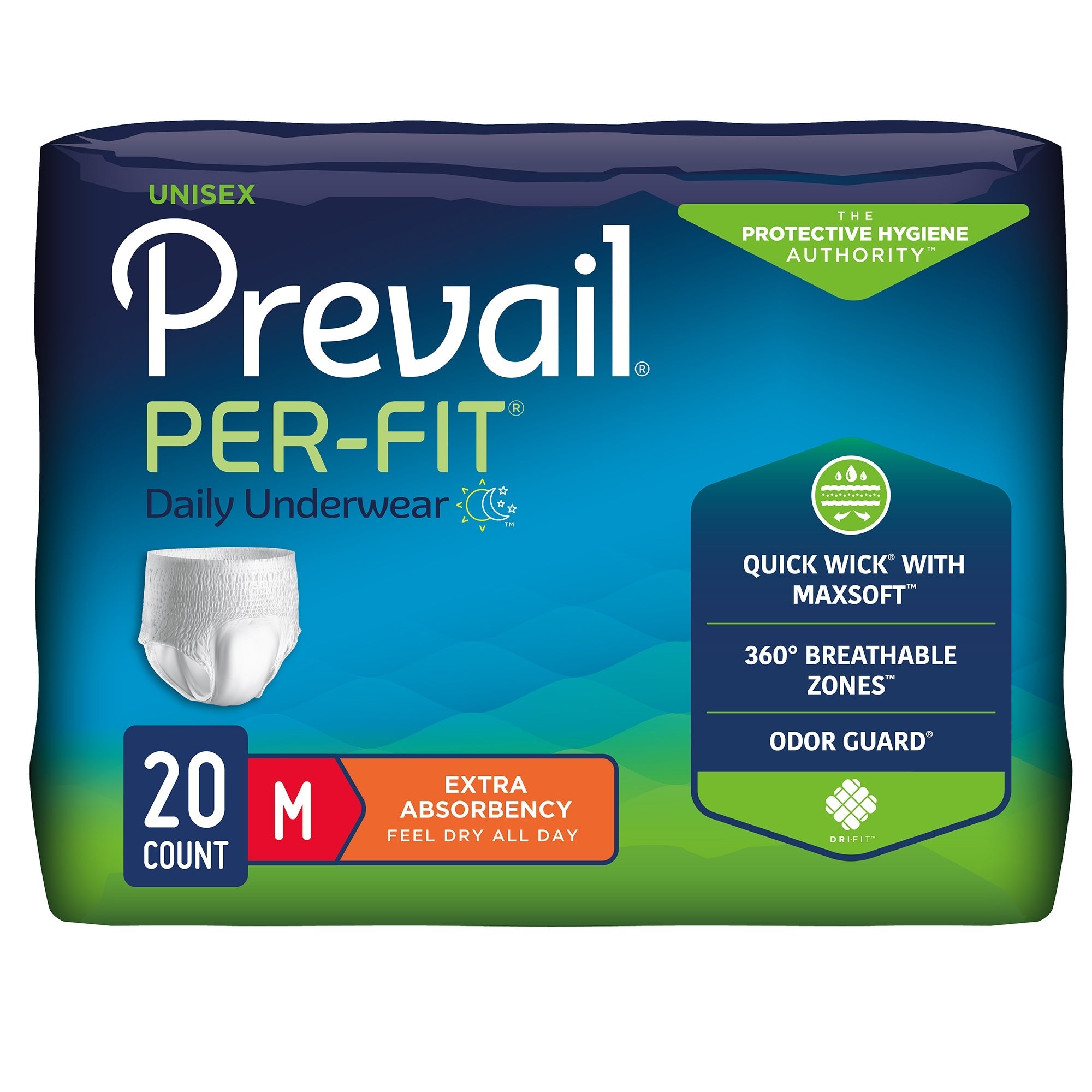 Prevail Per-Fit Extra Absorbent Underwear, Medium - Comfortable & Discreet