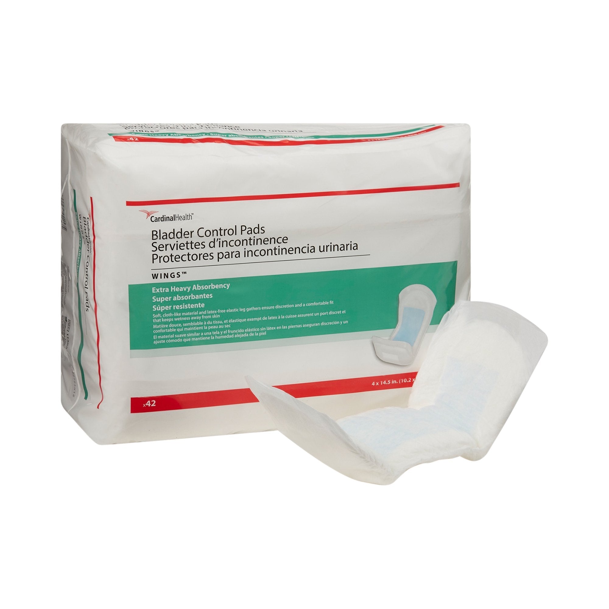 Sure Care Bladder Control Pads, Extra Heavy Absorbency, Adult, Unisex, Disposable, 4 X 14-1/2 Inch (42 Units)