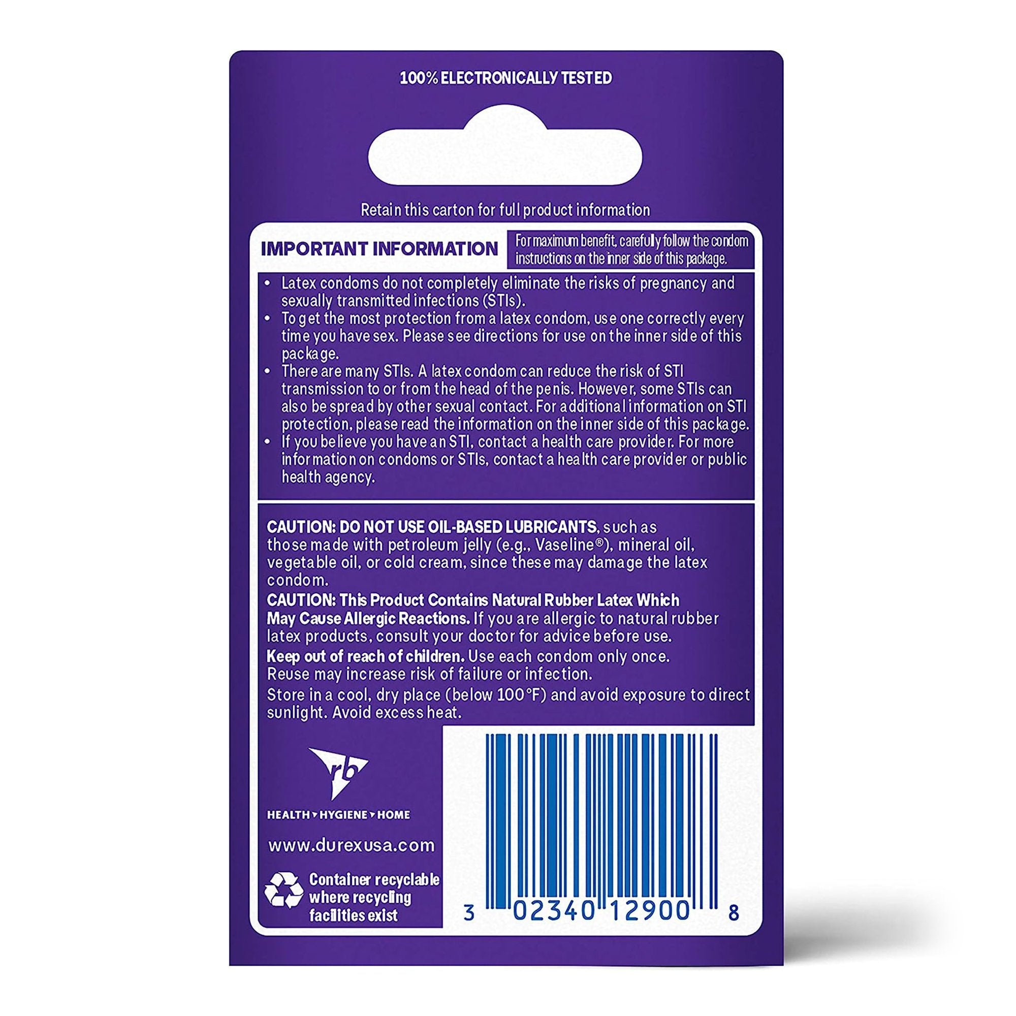 Durex Extra Sensitive Ultra Thin Lubricated Latex Condoms (3 Units)