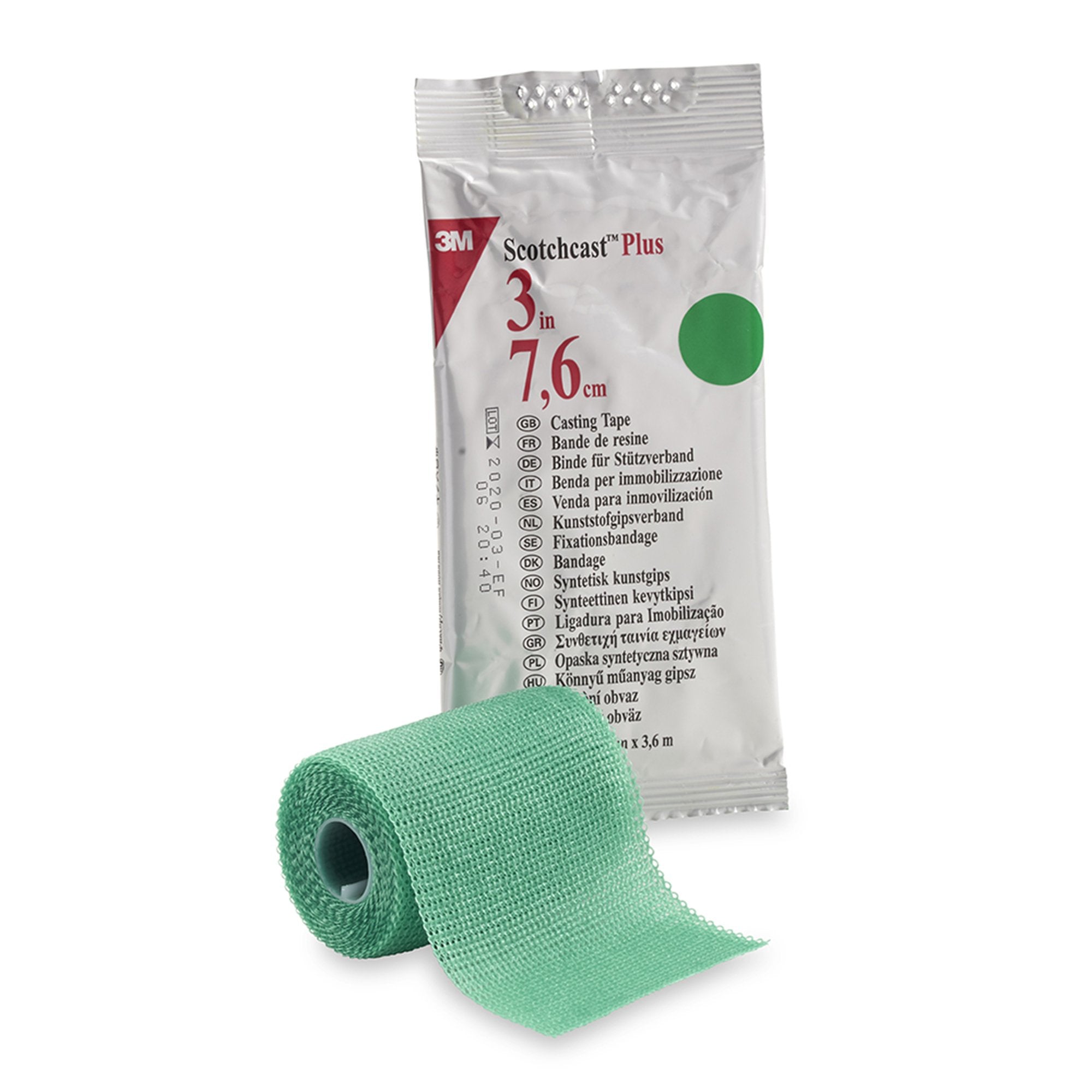 3M™ Scotchcast™ Plus Green Cast Tape, 3 Inch x 4 Yard (10 Units)