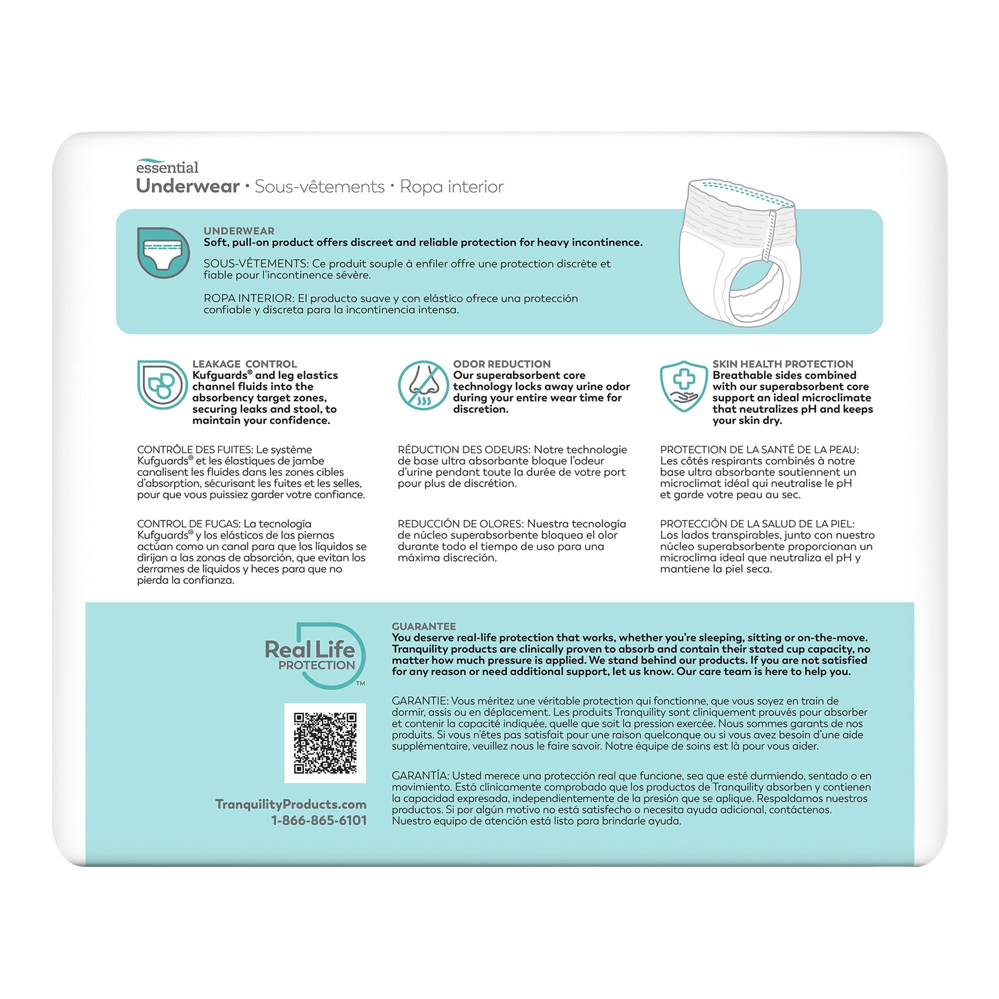 Select® Heavy Protection Absorbent Underwear, Extra Extra Large (12 Units)