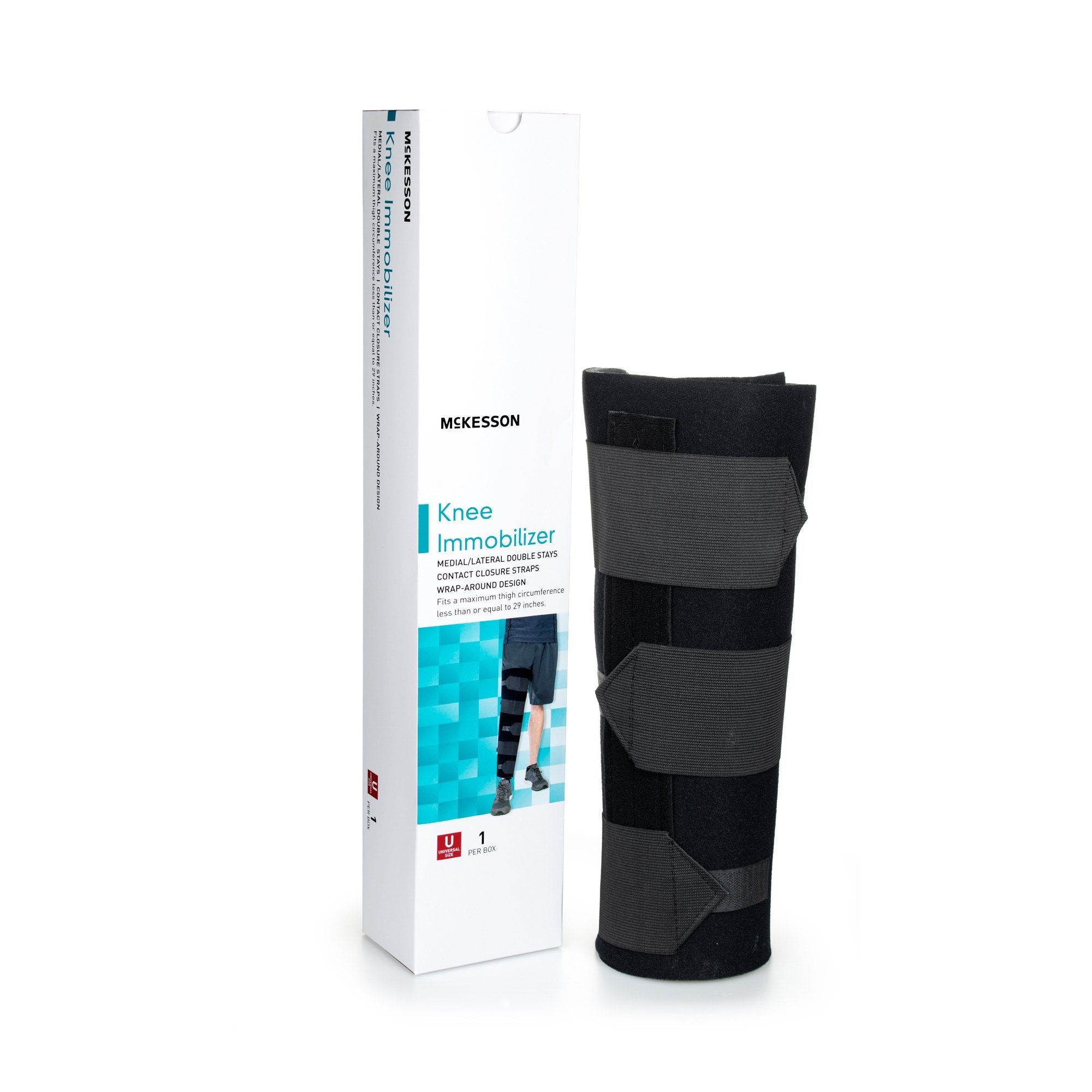 McKesson Knee Immobilizer, 14-Inch Length, One Size Fits Most (1 Unit)