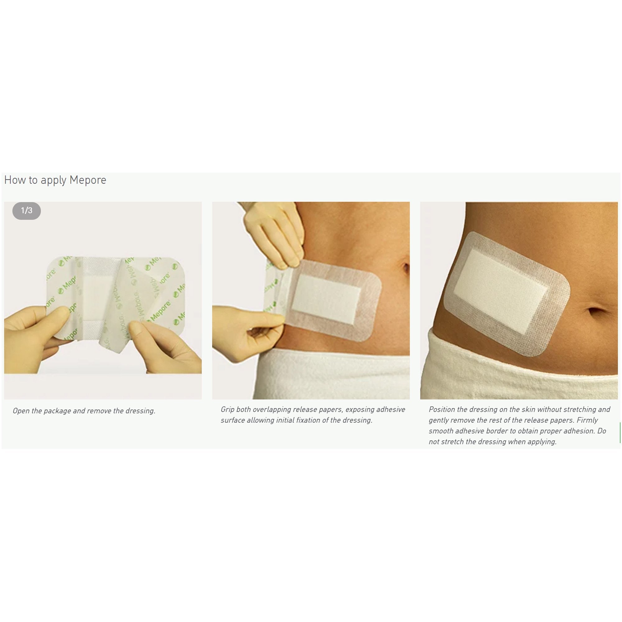 Mepore® Adhesive Dressing, 2½ x 3 Inch (60 Units)